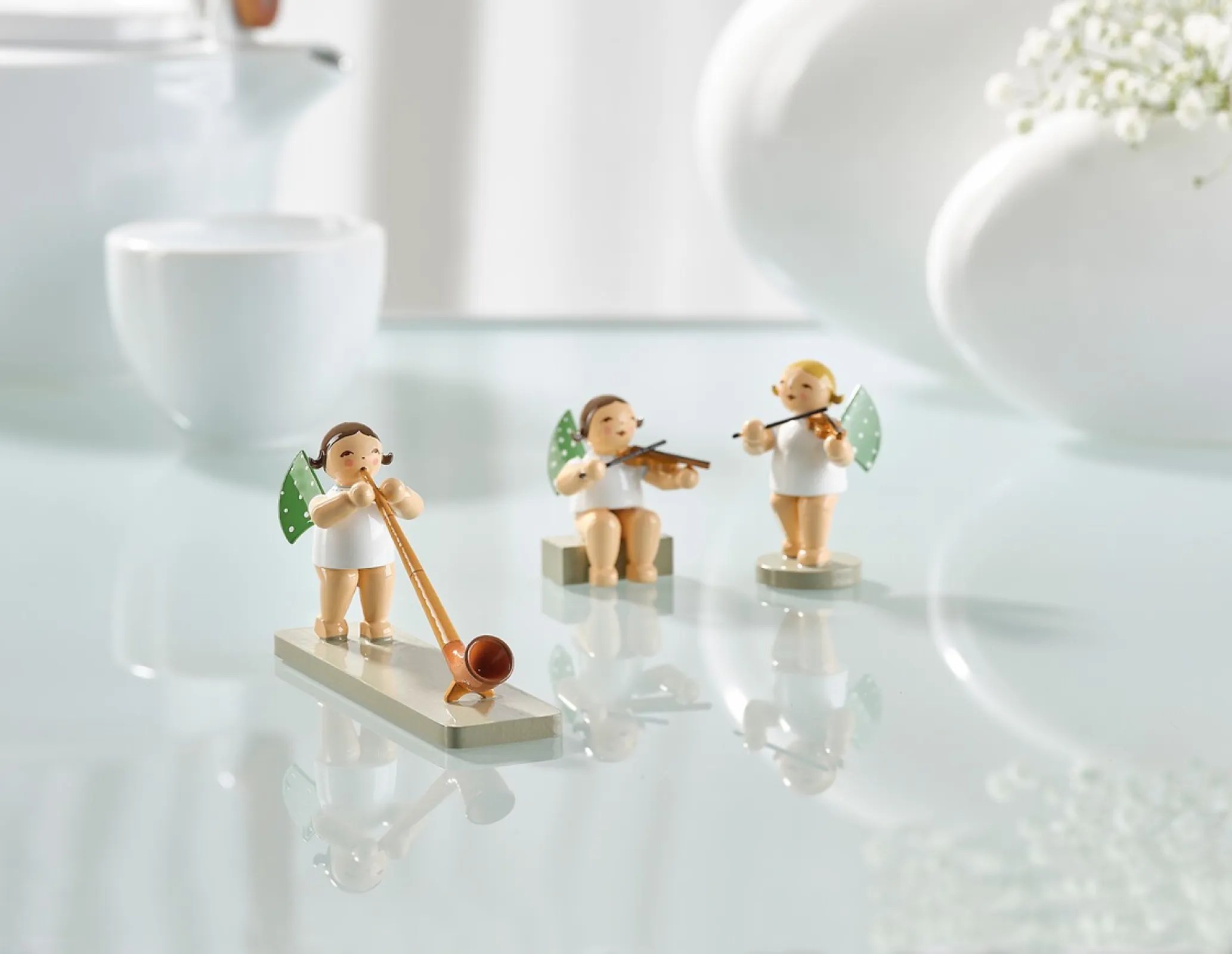 The Grünhainichen Angels can also be staged in simple surroundings.