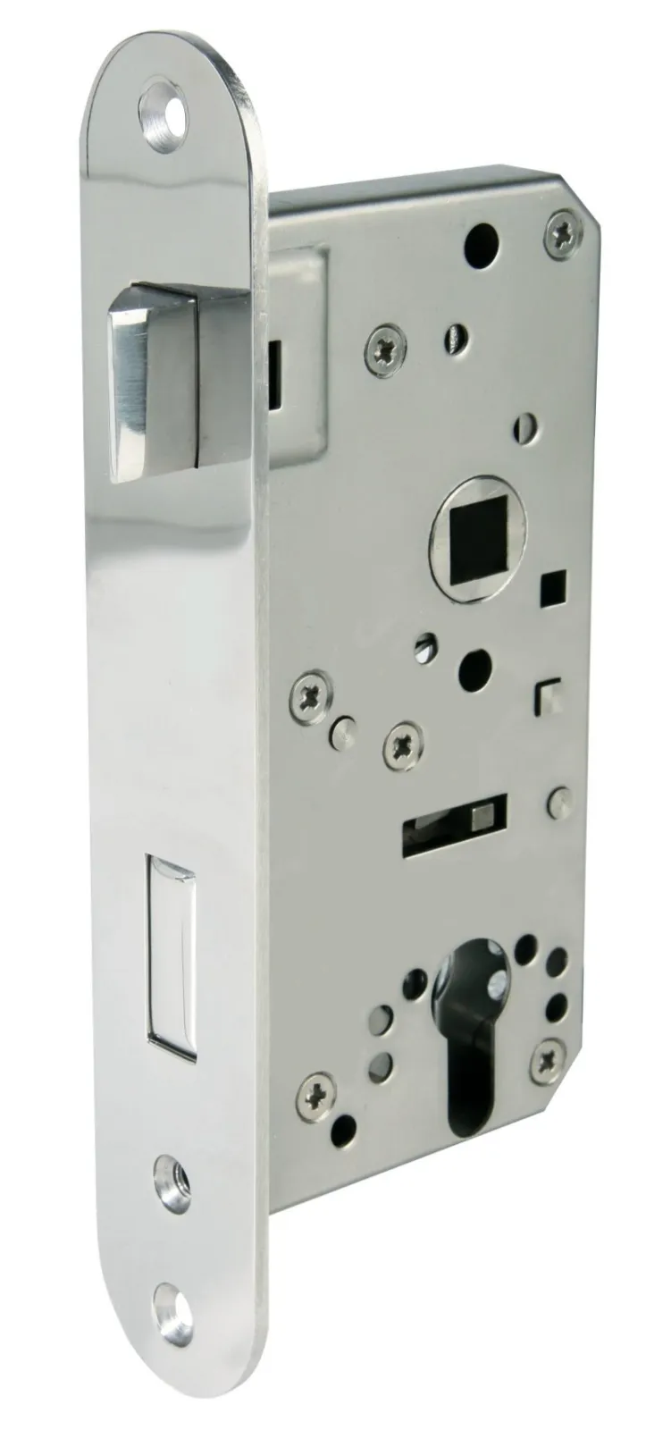 Complete stainless steel custom made mortises for complex door functions