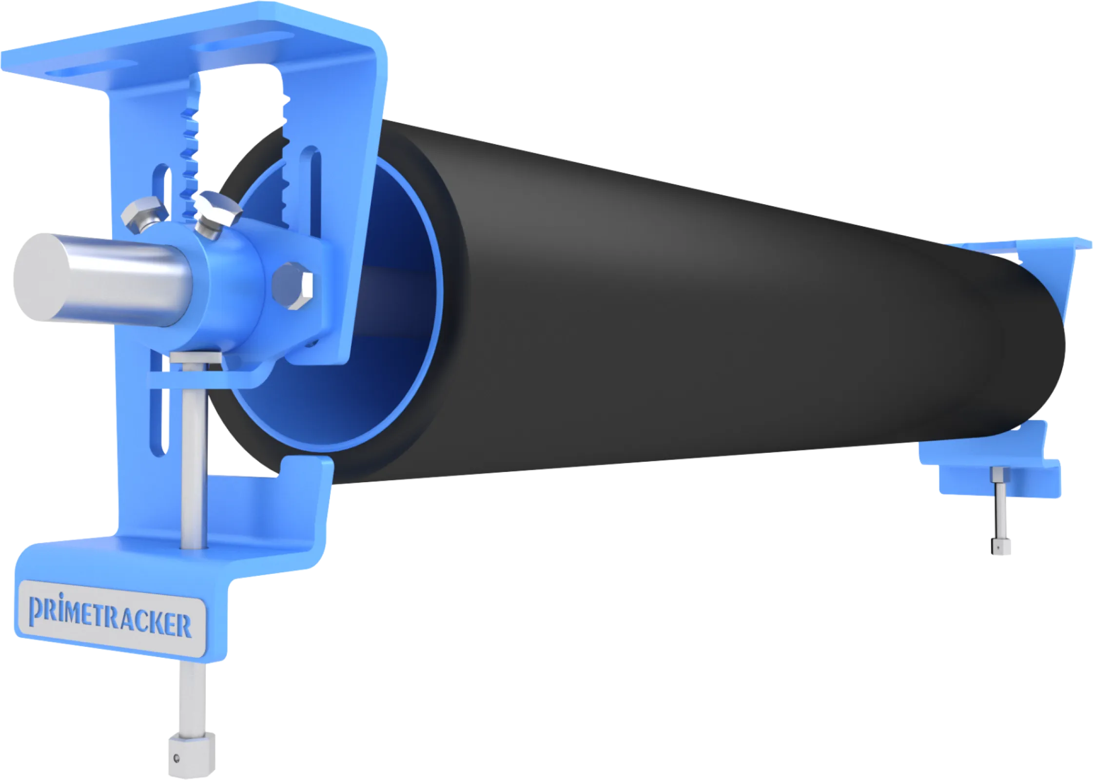 360° rotation. The specially developed maintenance-free mounting of the PrimeTracker allows a change of the rotating roller‘s axis position in all directions.