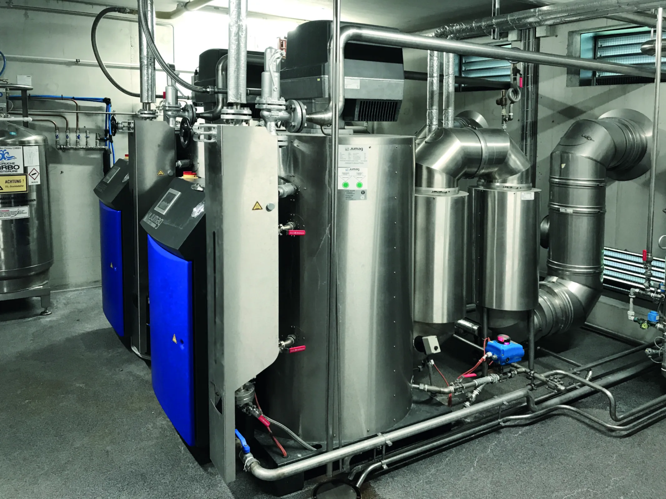 Jumag Installed multiple steam boiler unit with 3 economizers