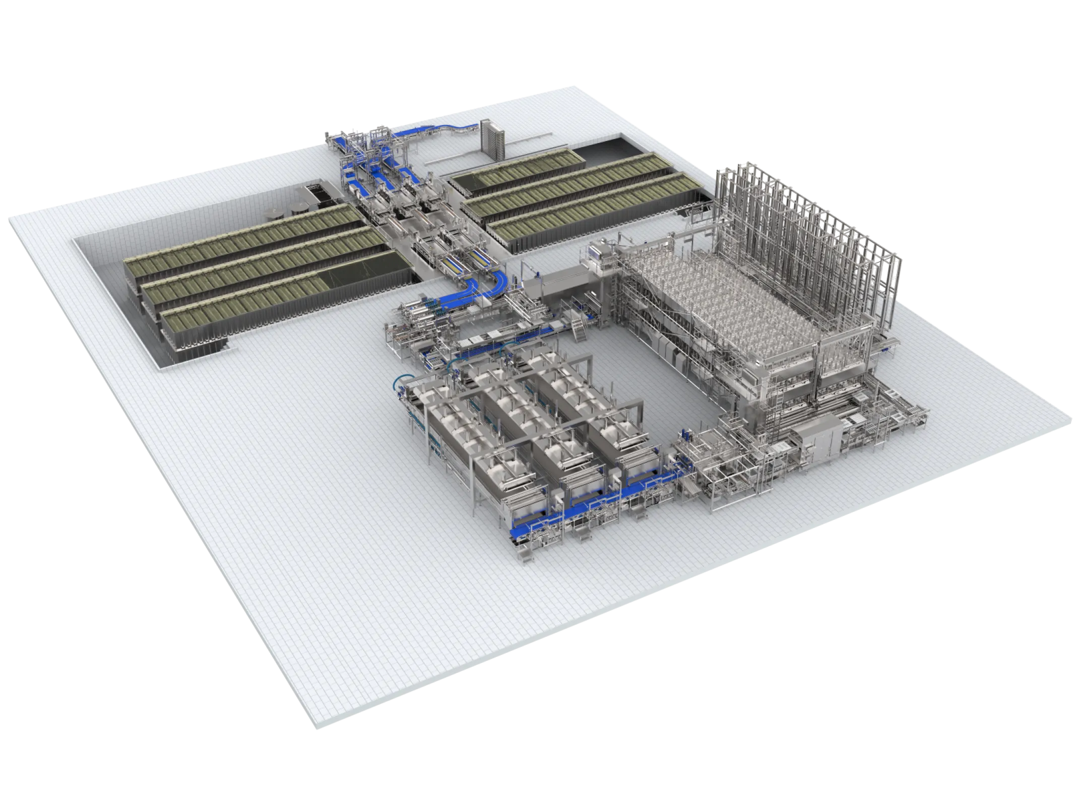 Production line for semi hard cheese