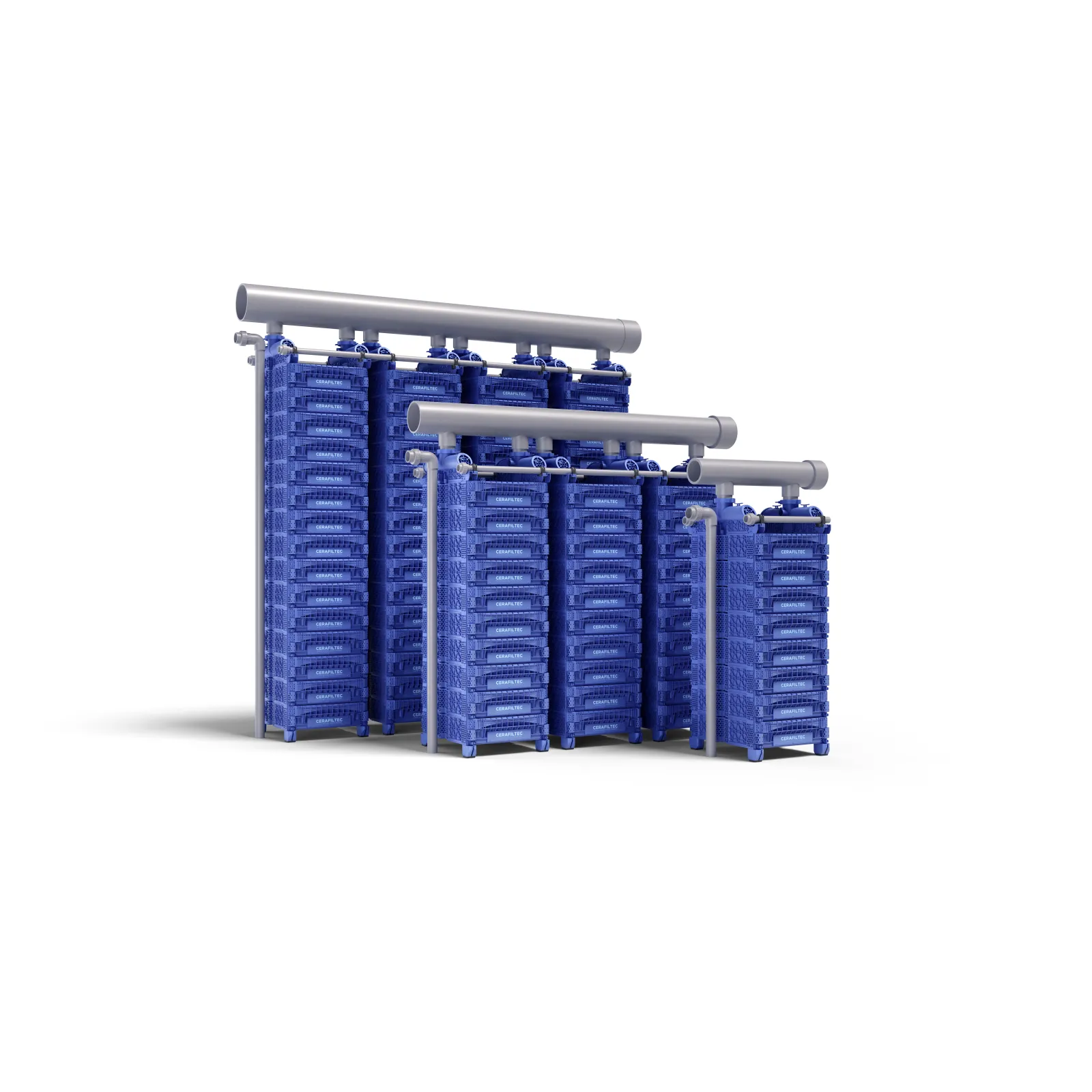 Module Tower with Header Pipes – Blue