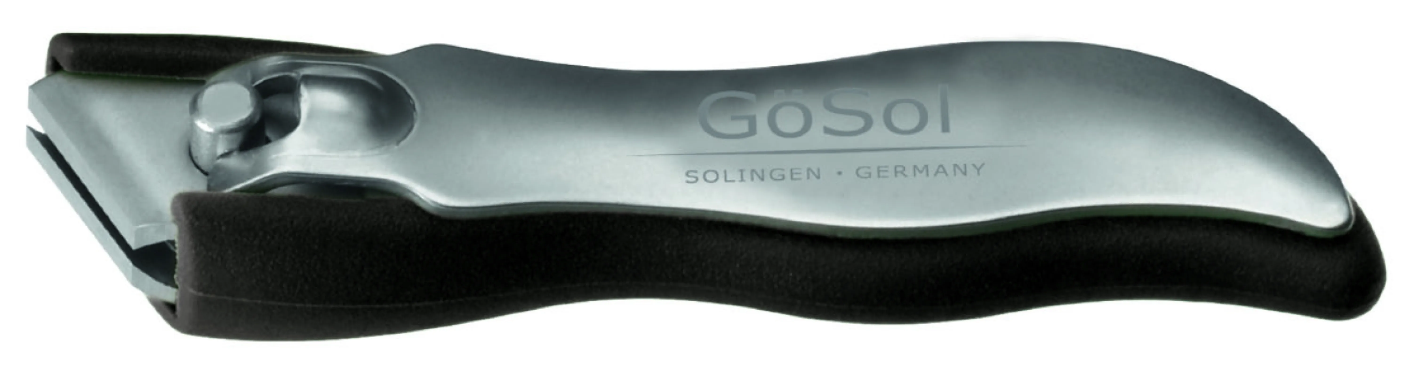 Toenail clipper straight cut, black (available in six colors)