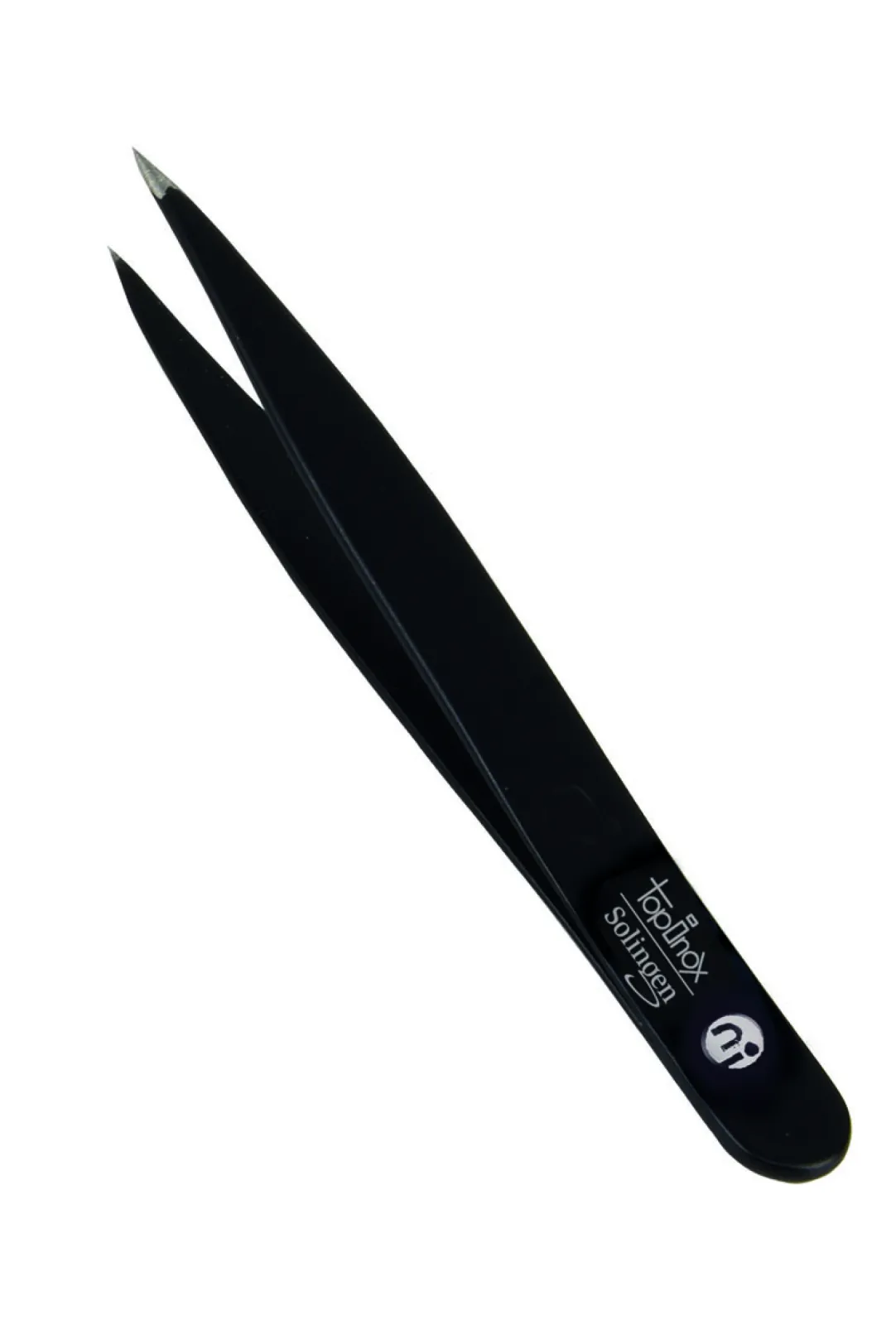 Tweezers Pointed Black Topinox