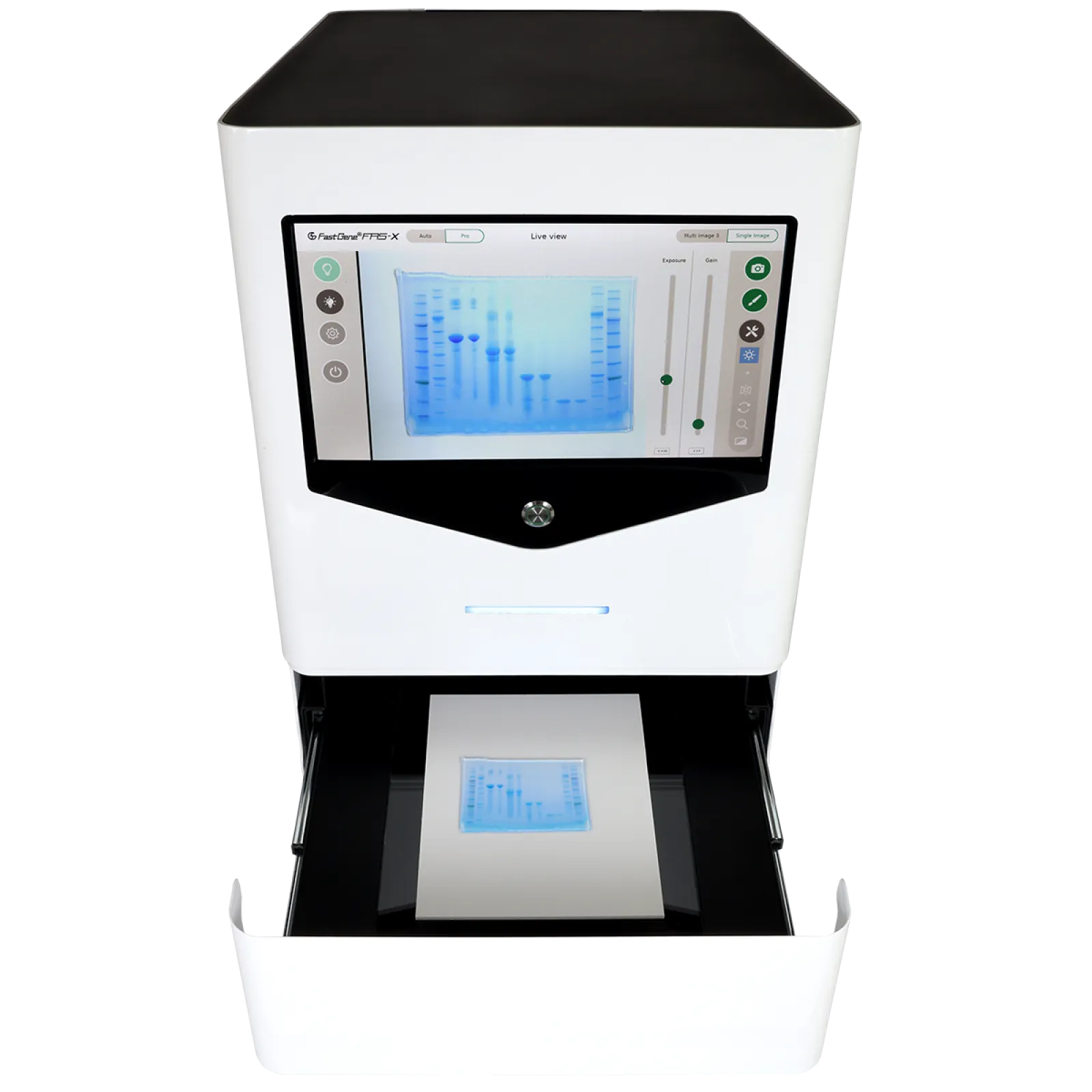 FastGene FAS-X gel imaging system with Blue/Green-LED light | Powerful white light