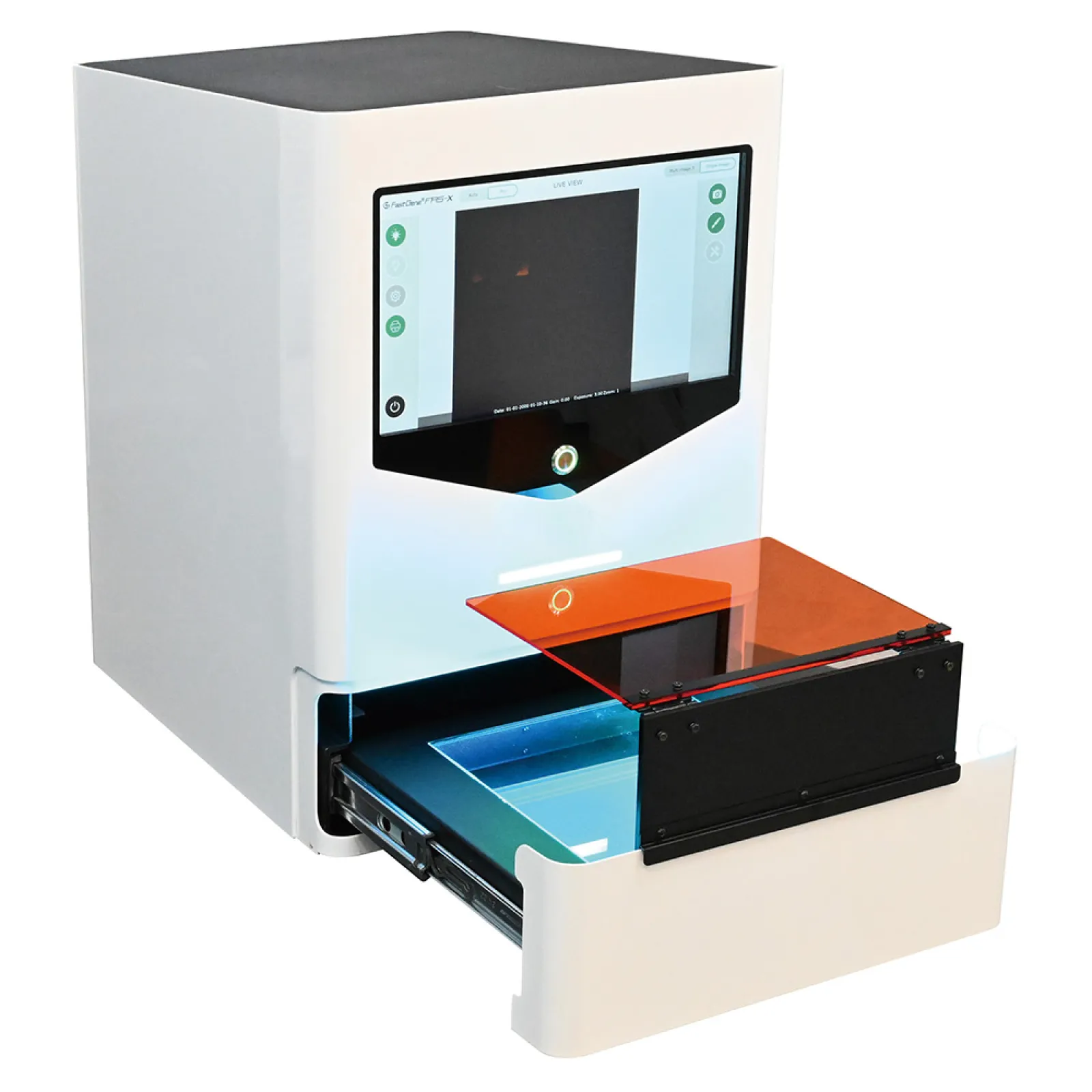 FastGene FAS-X gel imaging system with Blue/Green-LED light | With comfortable amber board