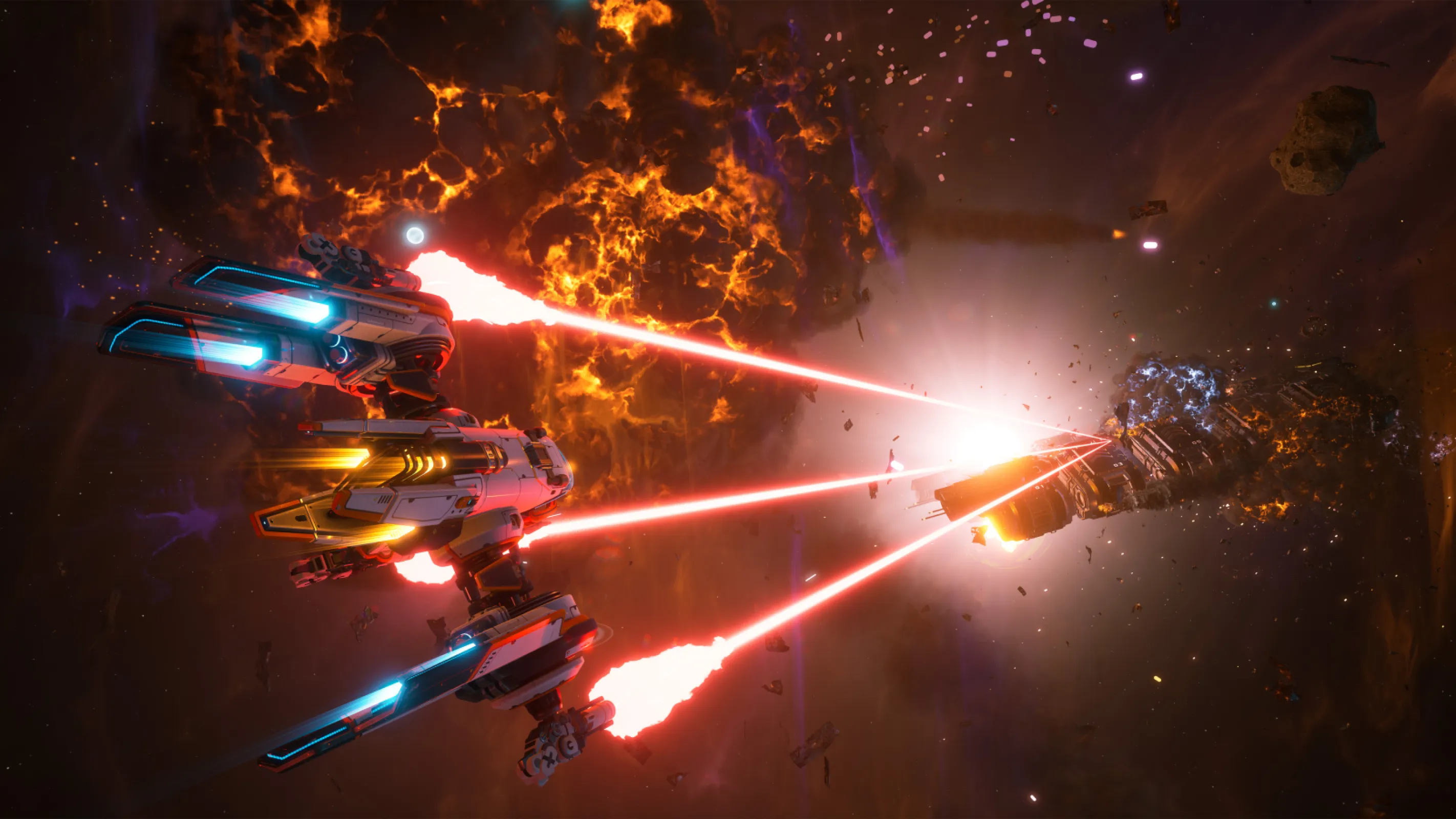 Discover and craft dozens of different weapons and ship components to create a build that suits your play style.