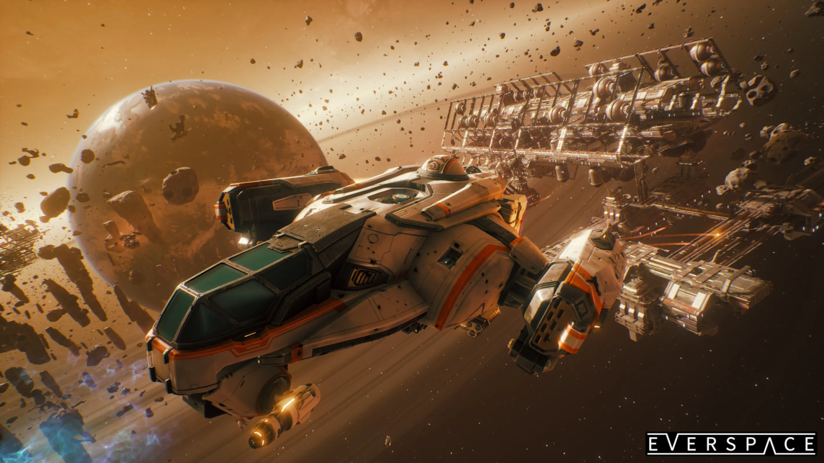 Battle enemies in beautiful space environments!