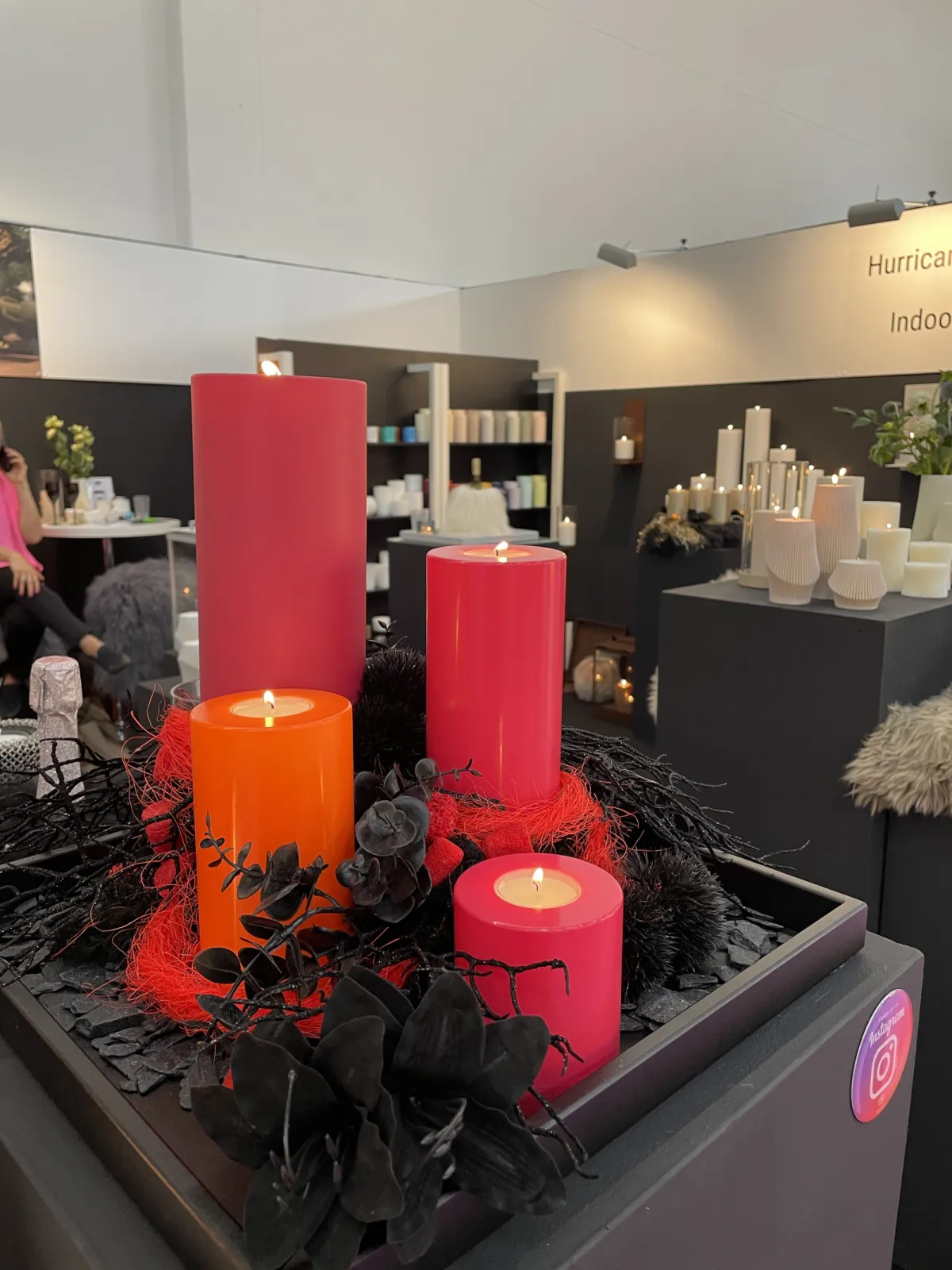 Farluce Trend Pink/Orange - tealightholder in bright pink and orange made in Germany