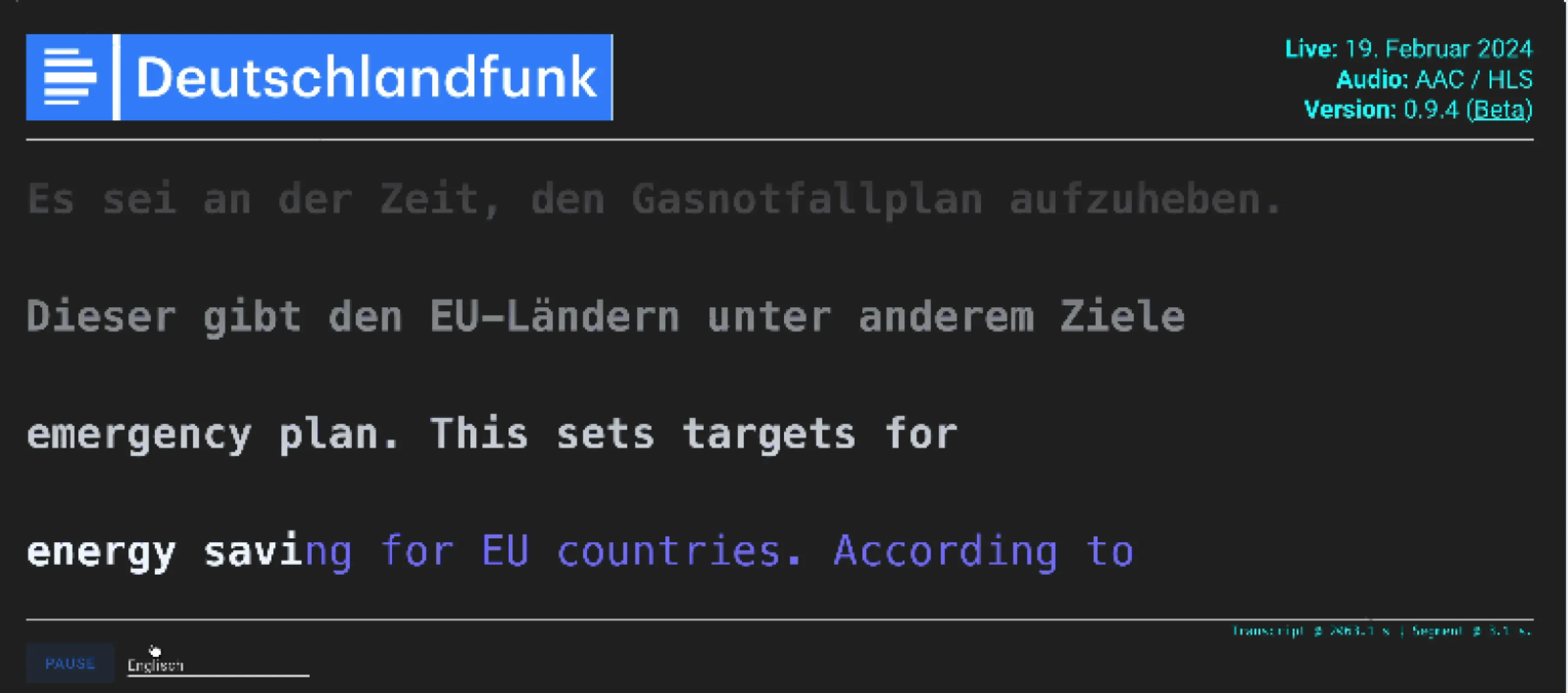 Live Transcription & Live-Translation