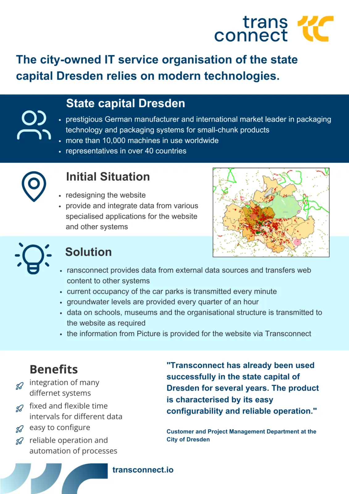 When redesigning the website of the state capital of Dresden, the city-owned IT service organisation relied on modern technologies.