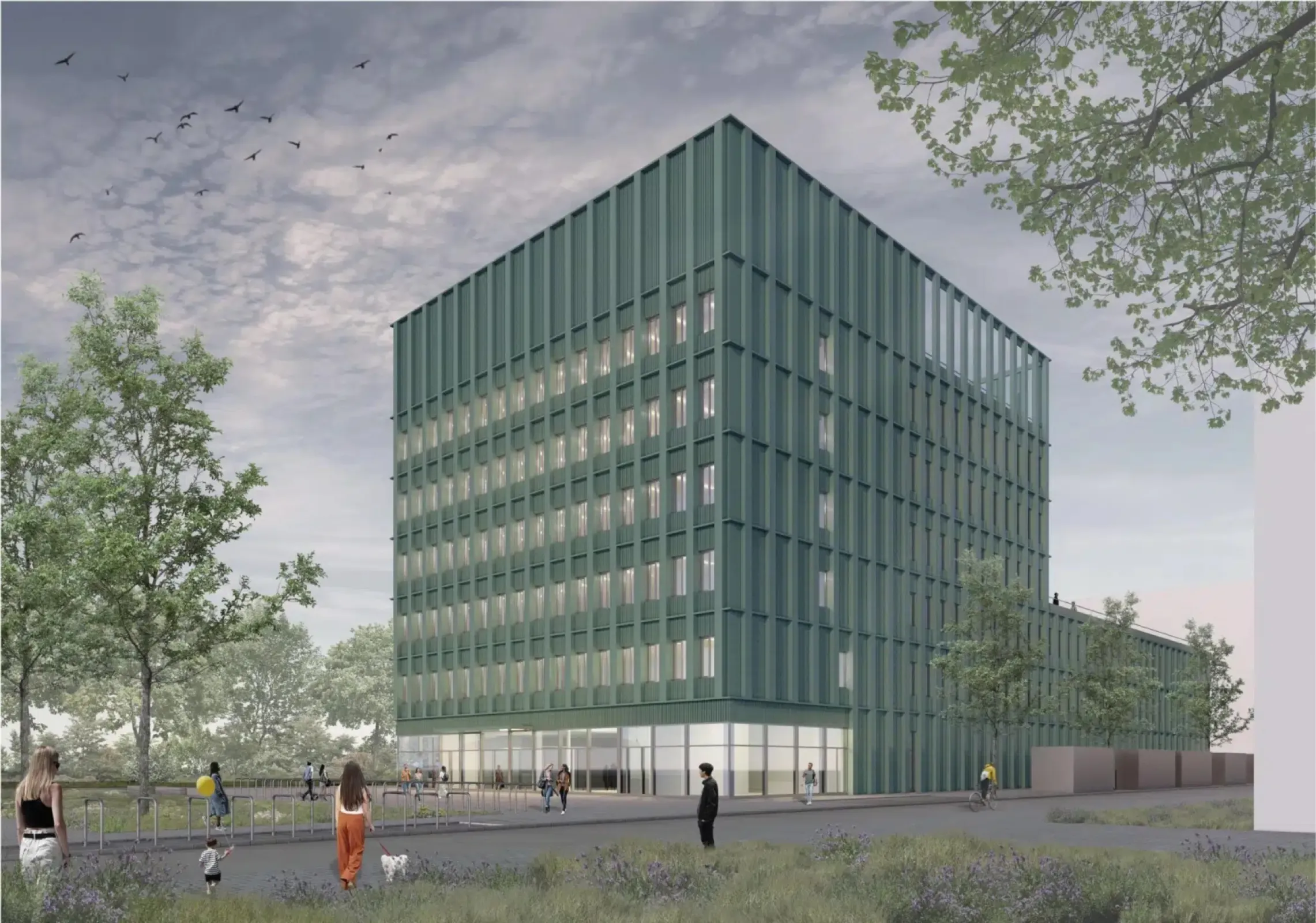 The future DESY-Innovation Factory Building I, to be operated by the SLB team. Dedicated to quanten computing, new materials, life sciences and chemistry.