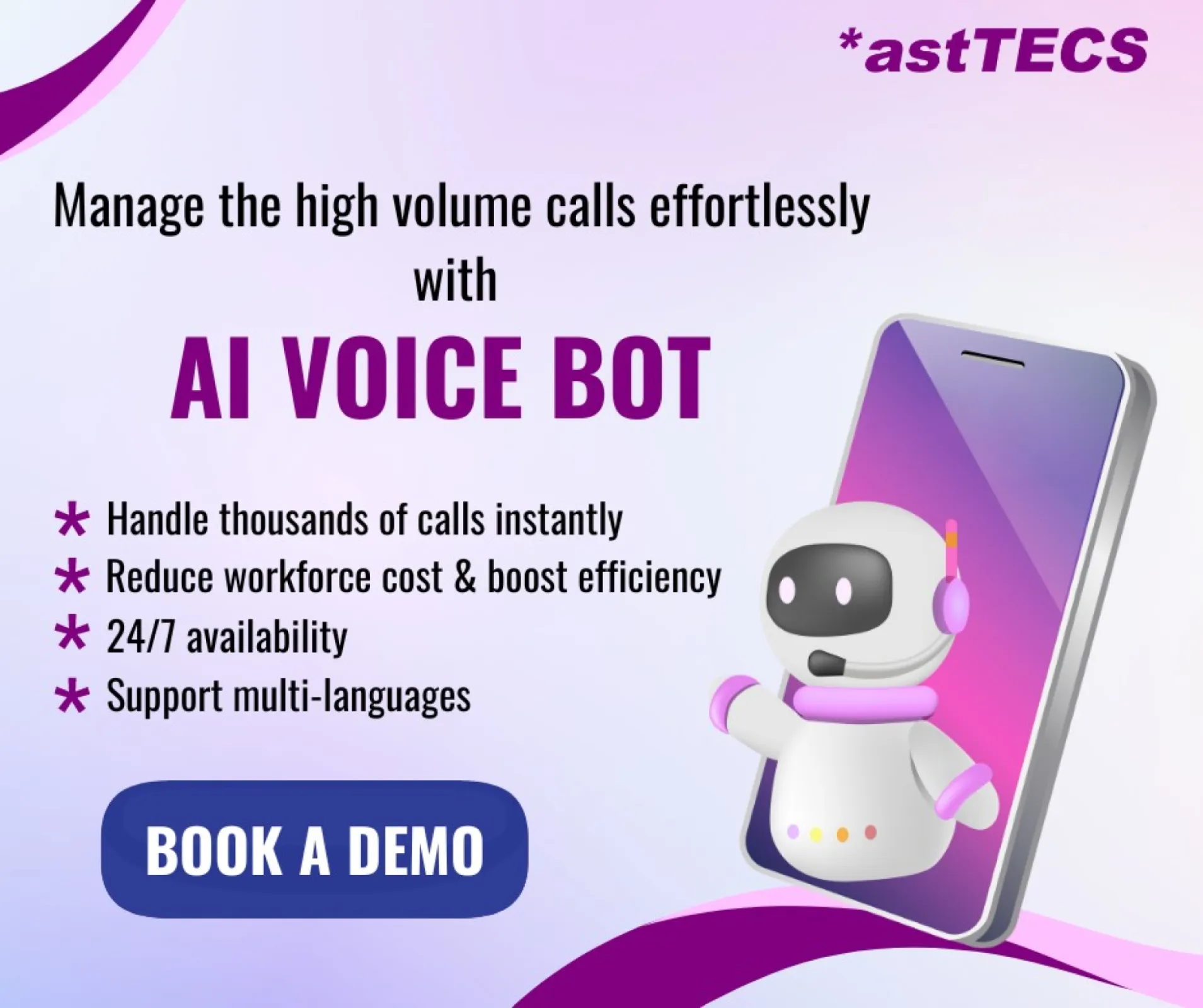 AI Voicebot for high volume calls