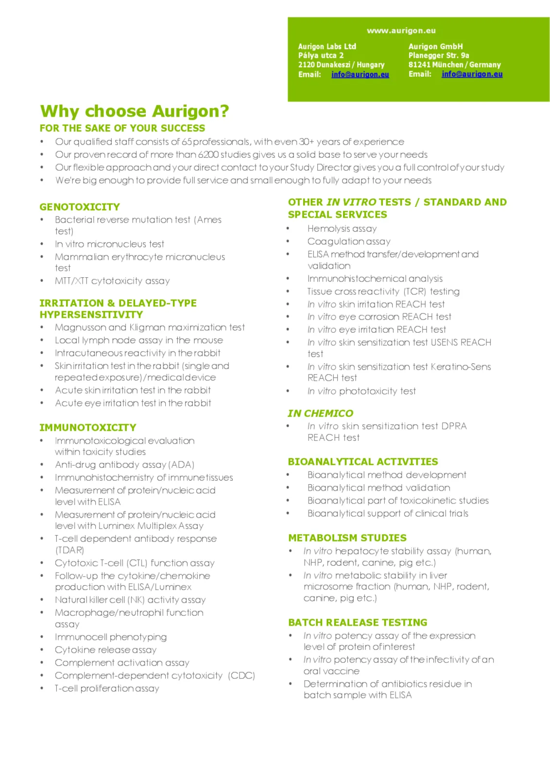 Flyer "All services" - page 3