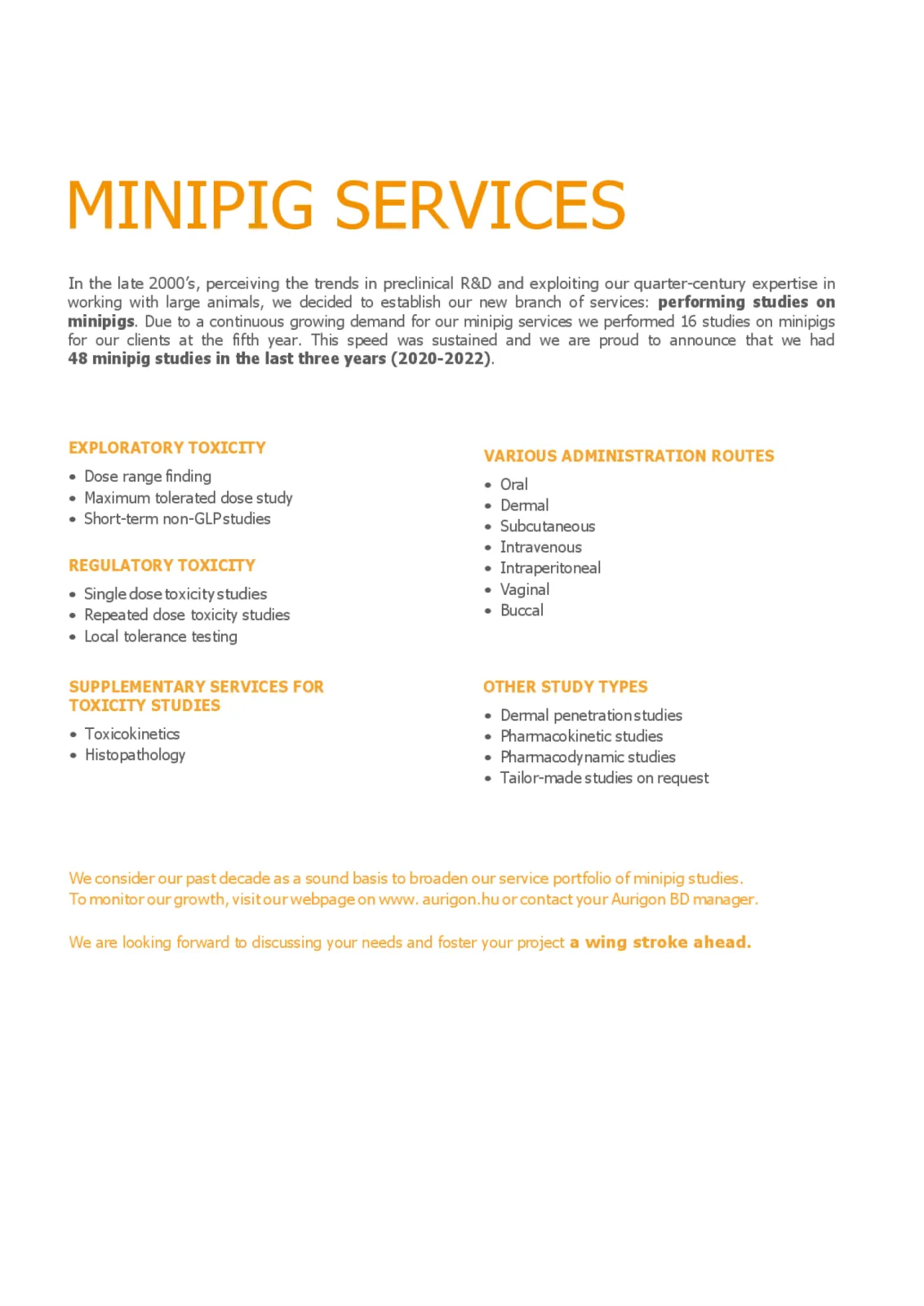 Flyer "Minipig Services" - page 3