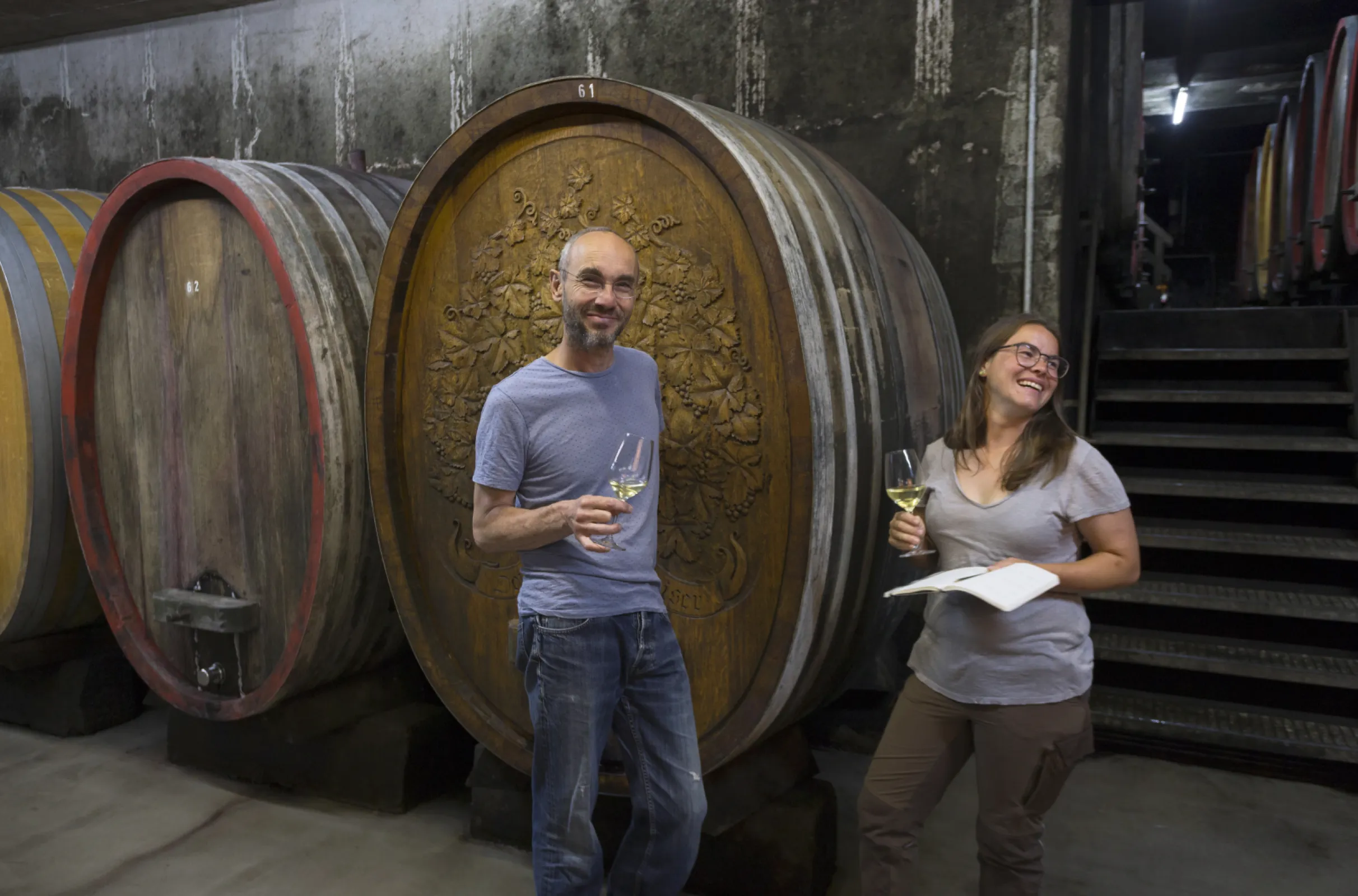Frank and his daughter Charlotte are responsible for quality control of the young wines. We continually smell and taste the young wines to determine the next steps for the best quality.