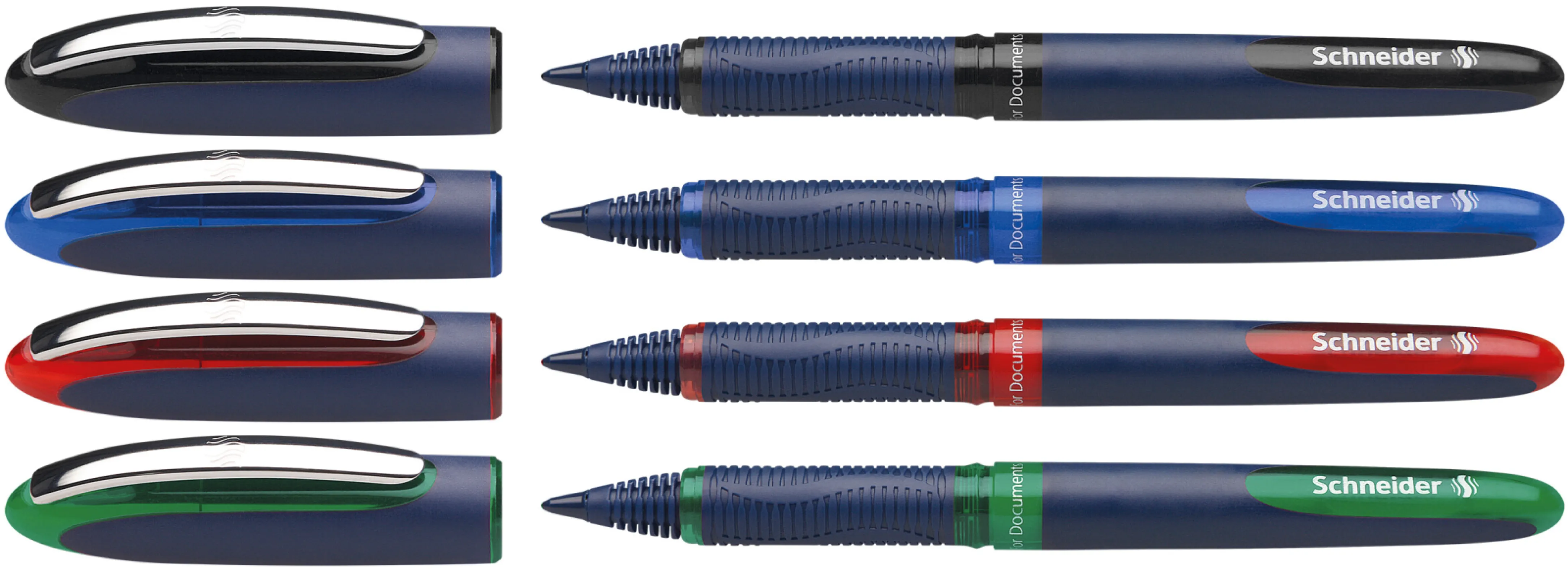 One Business in the ink colors black, blue, red and green
