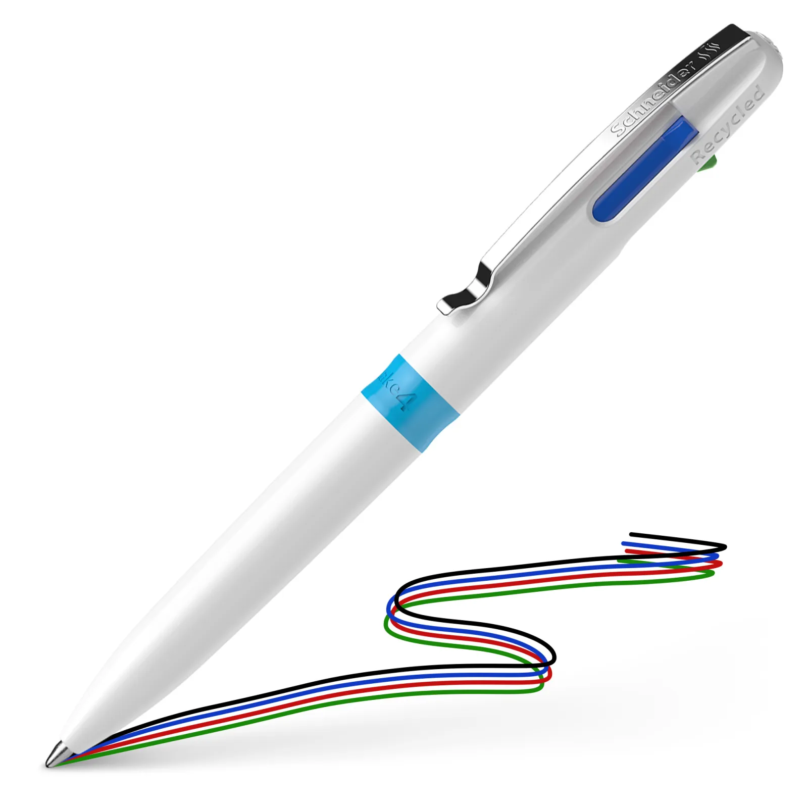 Take 4 in white - Four-colour ballpoint pen