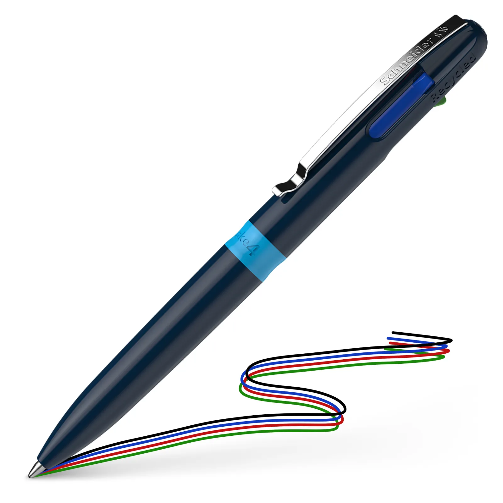 Take 4 in deep blue - Four-colour ballpoint pen