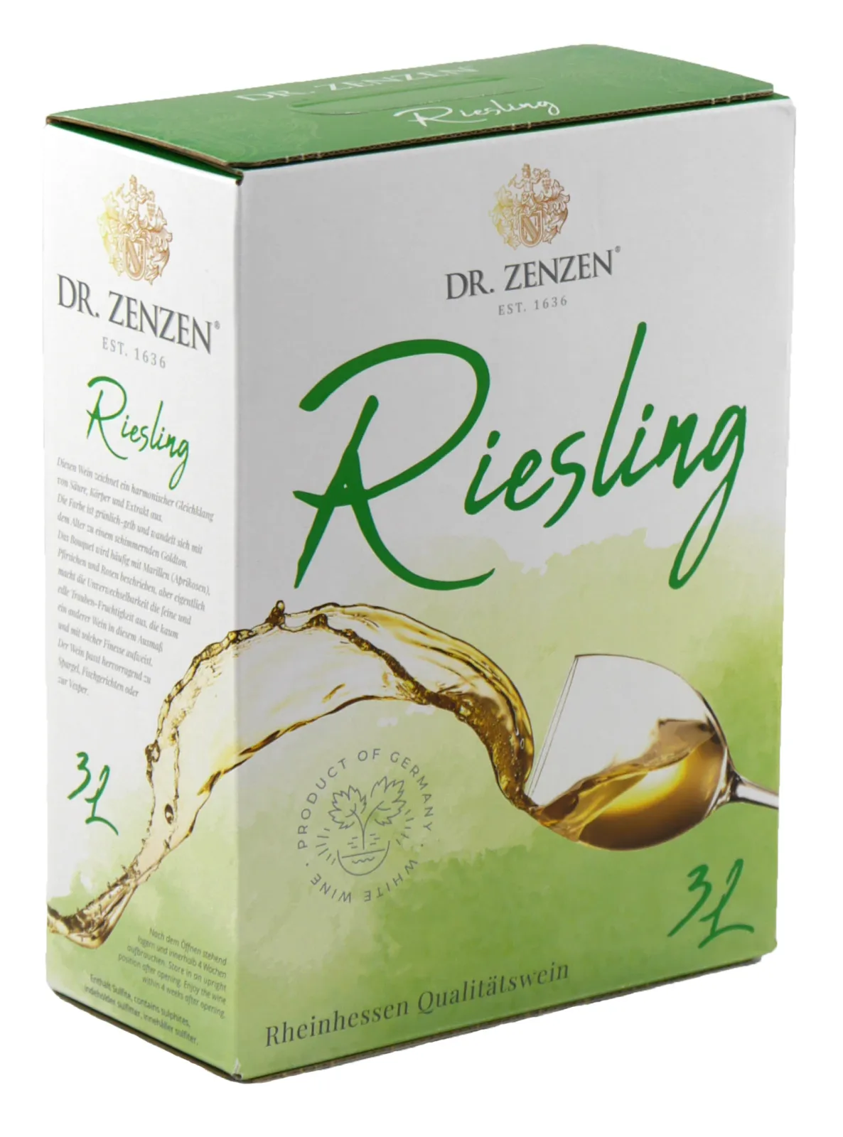 Dr. Zenzen® BiB – Riesling halbtrocken, Rheinhessen