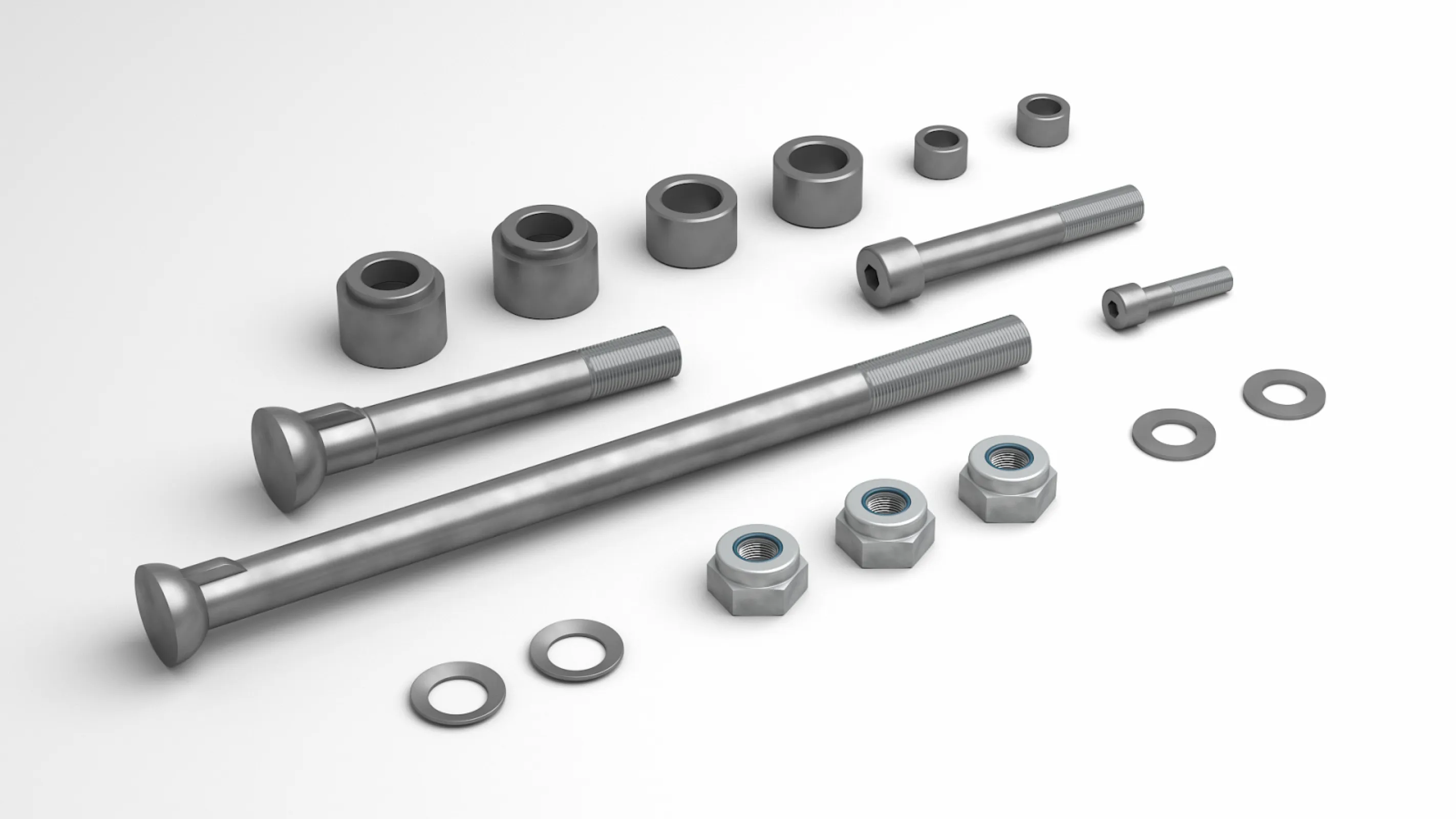 Screws, bushings for a scrap shear