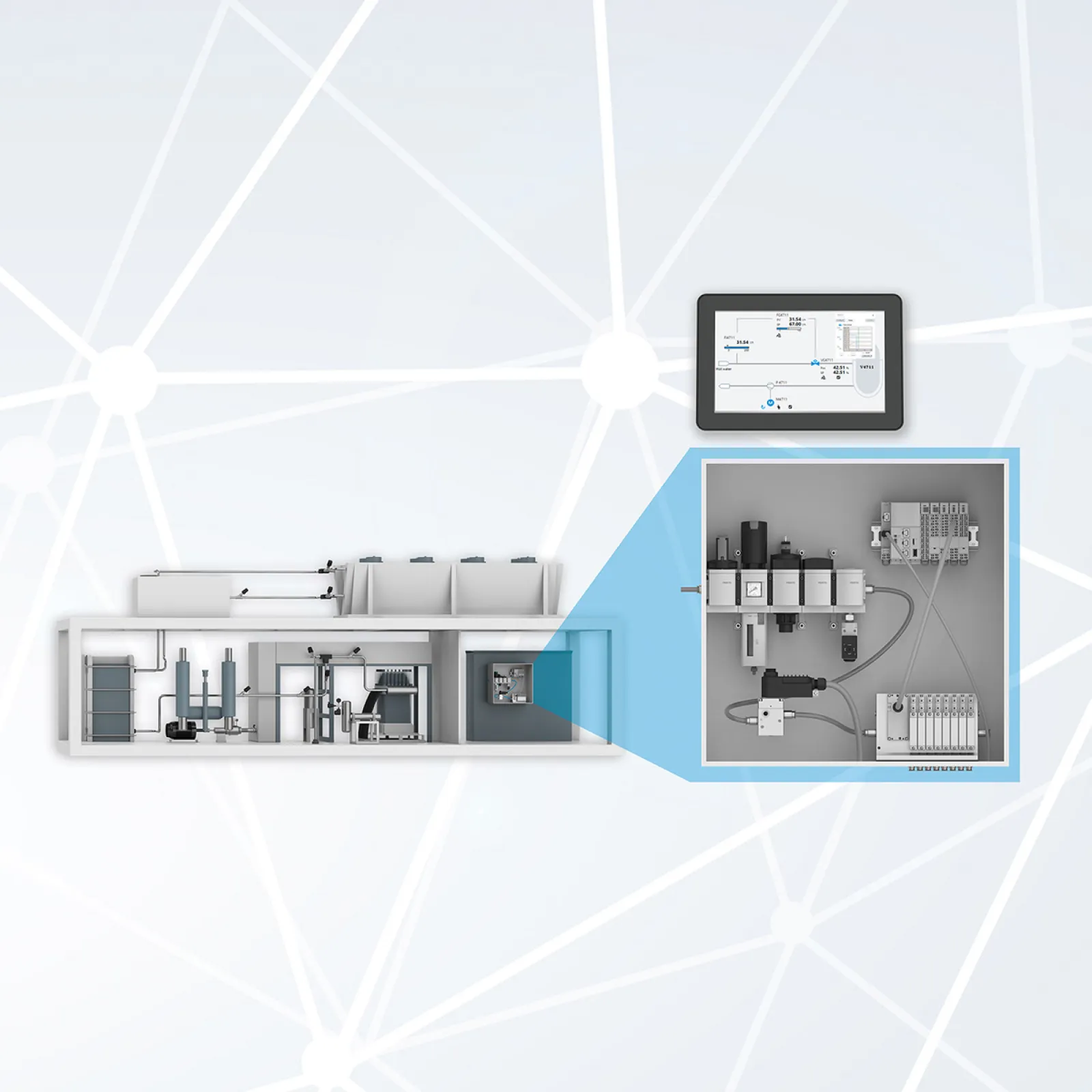 Centralised or decentralised control of H2 production? The automation of electrolysers offers two approaches: centralised or decentralised architecture. Both support the safe and efficient production of hydrogen. The difference lies in how the system is designed and controlled.