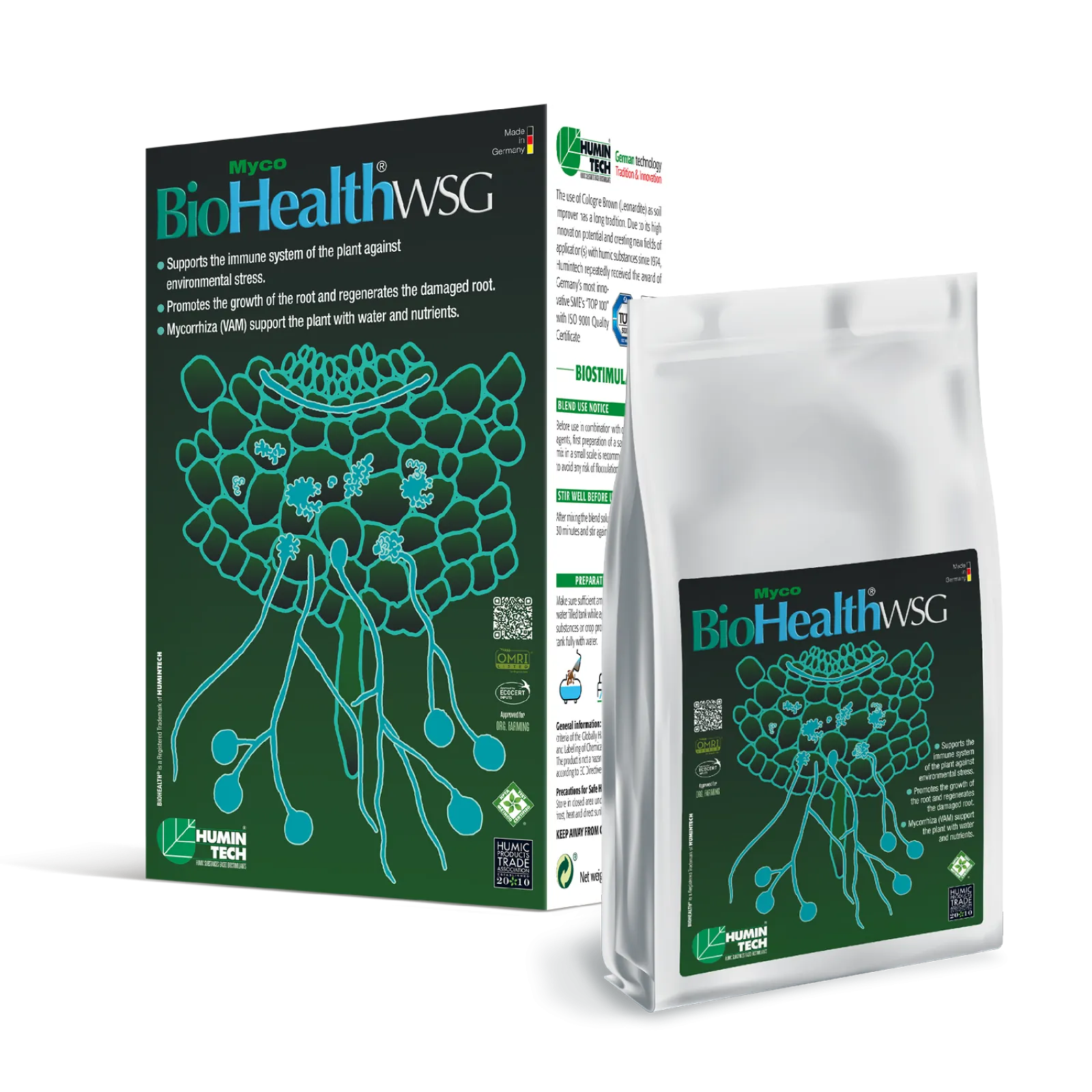 Biohealth Myco WSG,  BLEND OF MYCORRHIZA STRAINS (VAM) AND HUMIC ACIDS