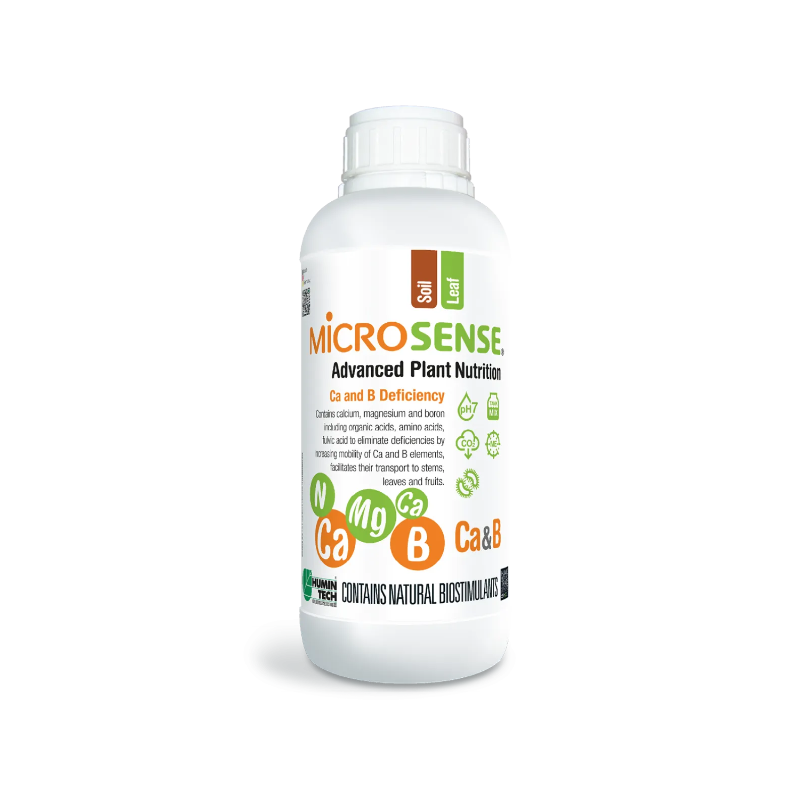 Calcium, magnesium and boron enriched with natural organic acids, amino acids and fulvic acid to eliminate deficiencies