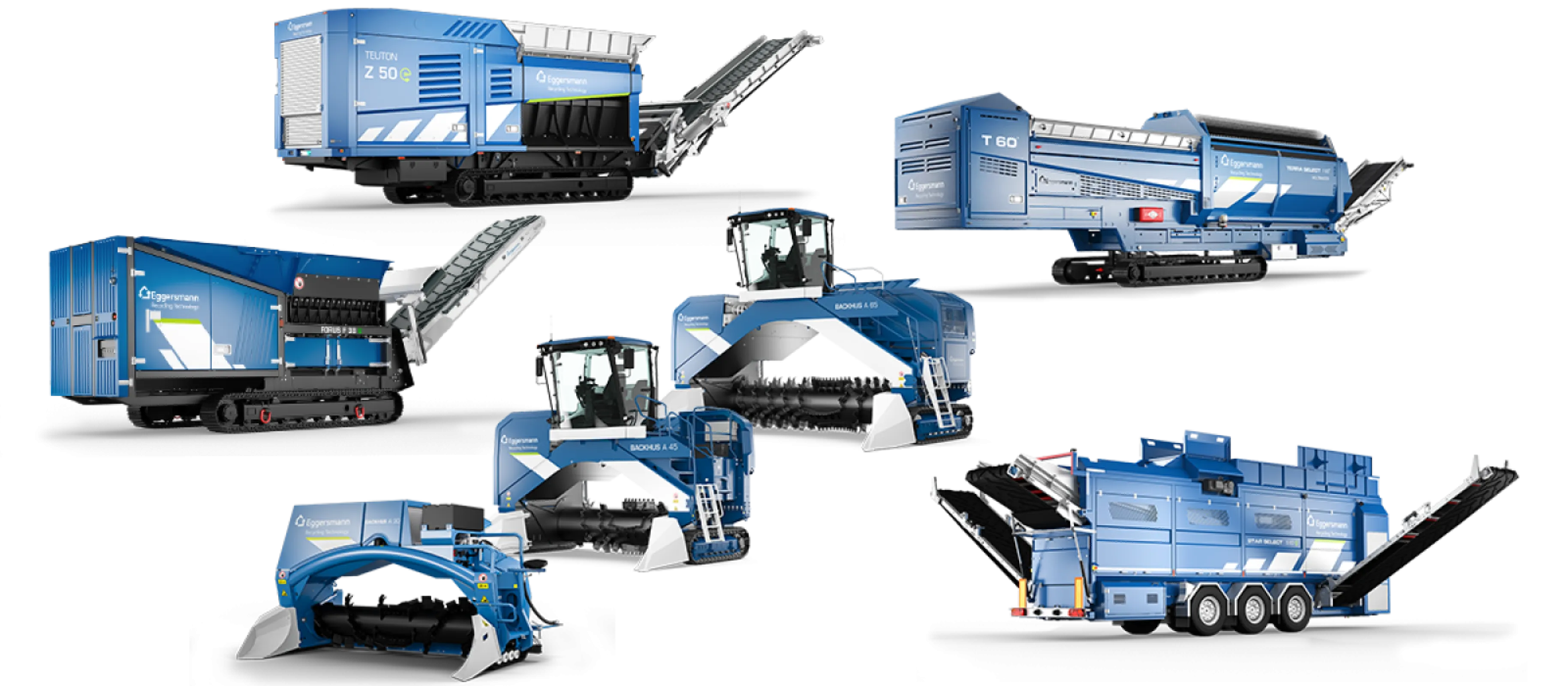 Wide range of Recycling mobile machines