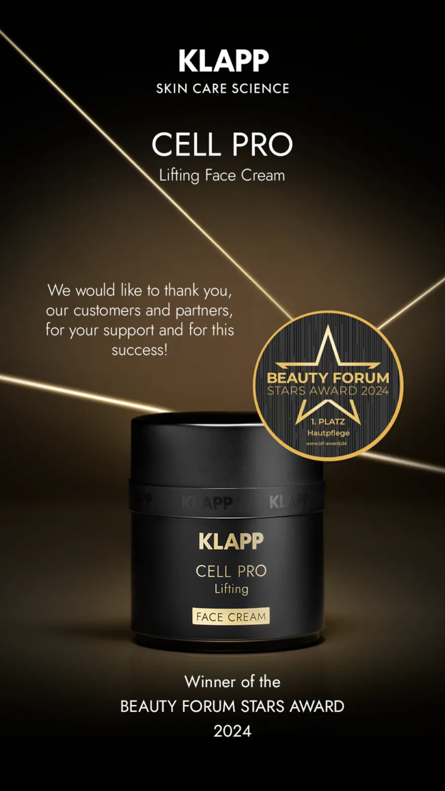 Cell Pro Lifting Cream - 1st Place Beauty Forum Stars Award Winner 2024