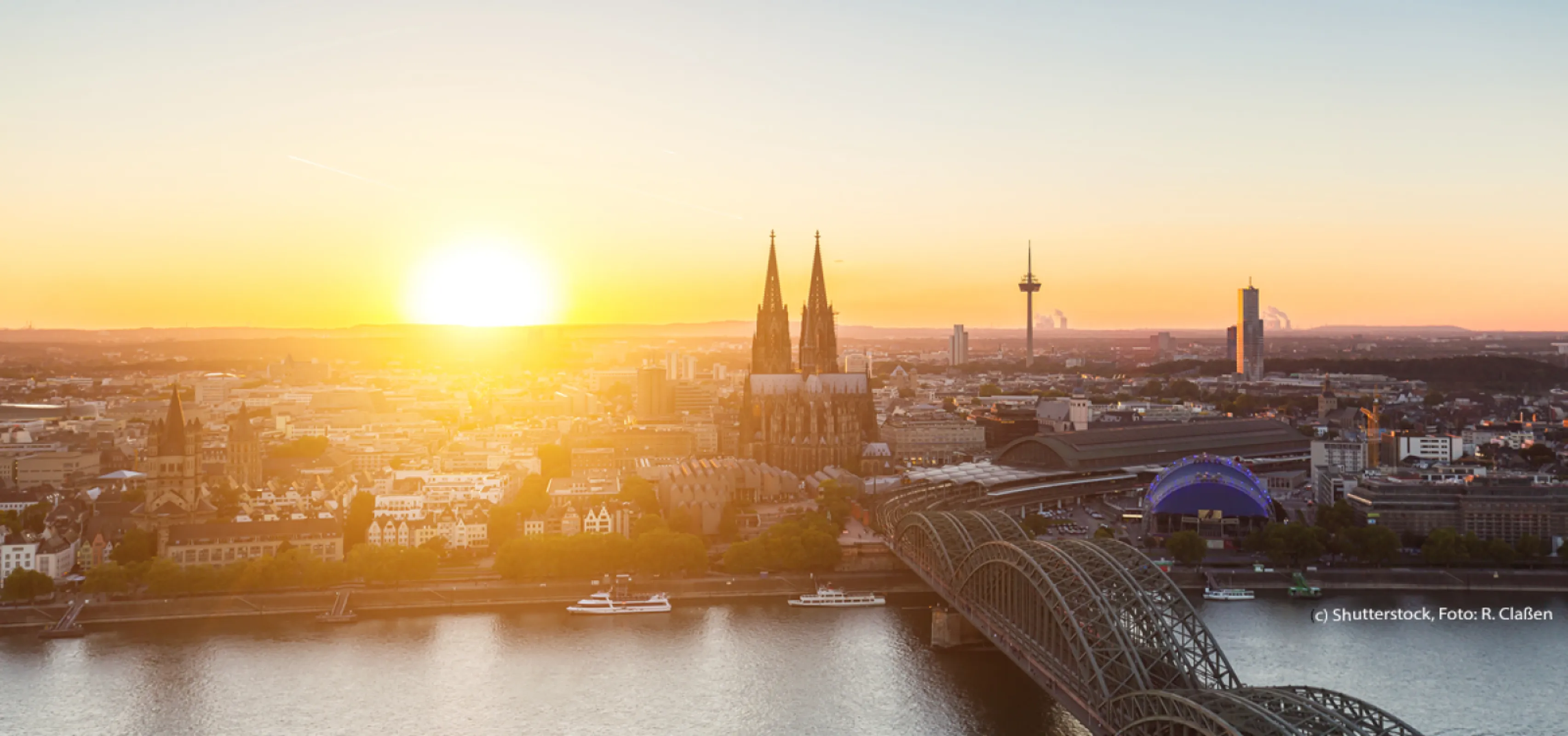 Cologne skyline / sunset-view-of-the-cologne-skylin_© Foto Shutterstock_R.Classen