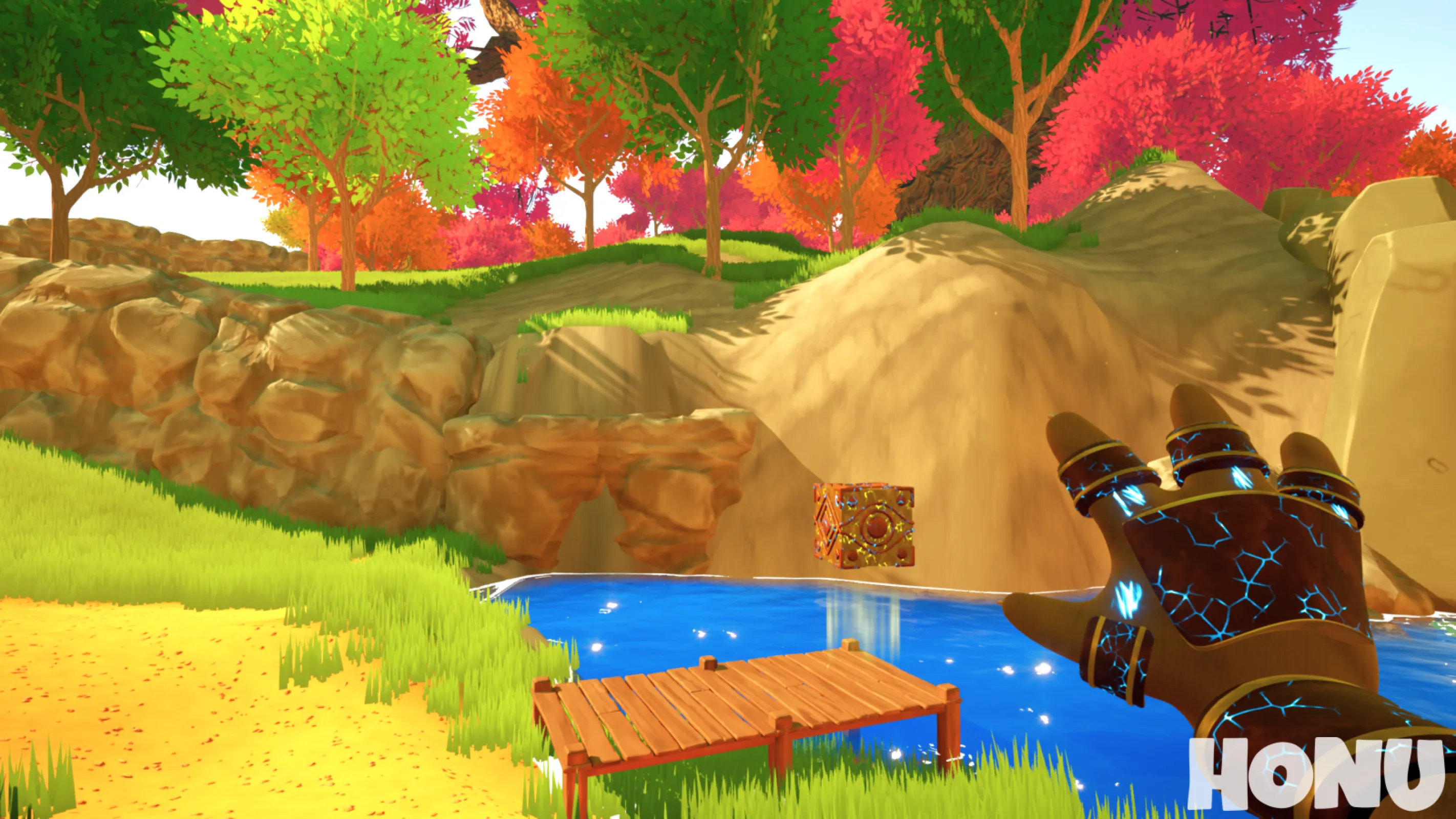 Gameplay Scene 2 – Puzzle elements featuring interactive objects with multiple states.