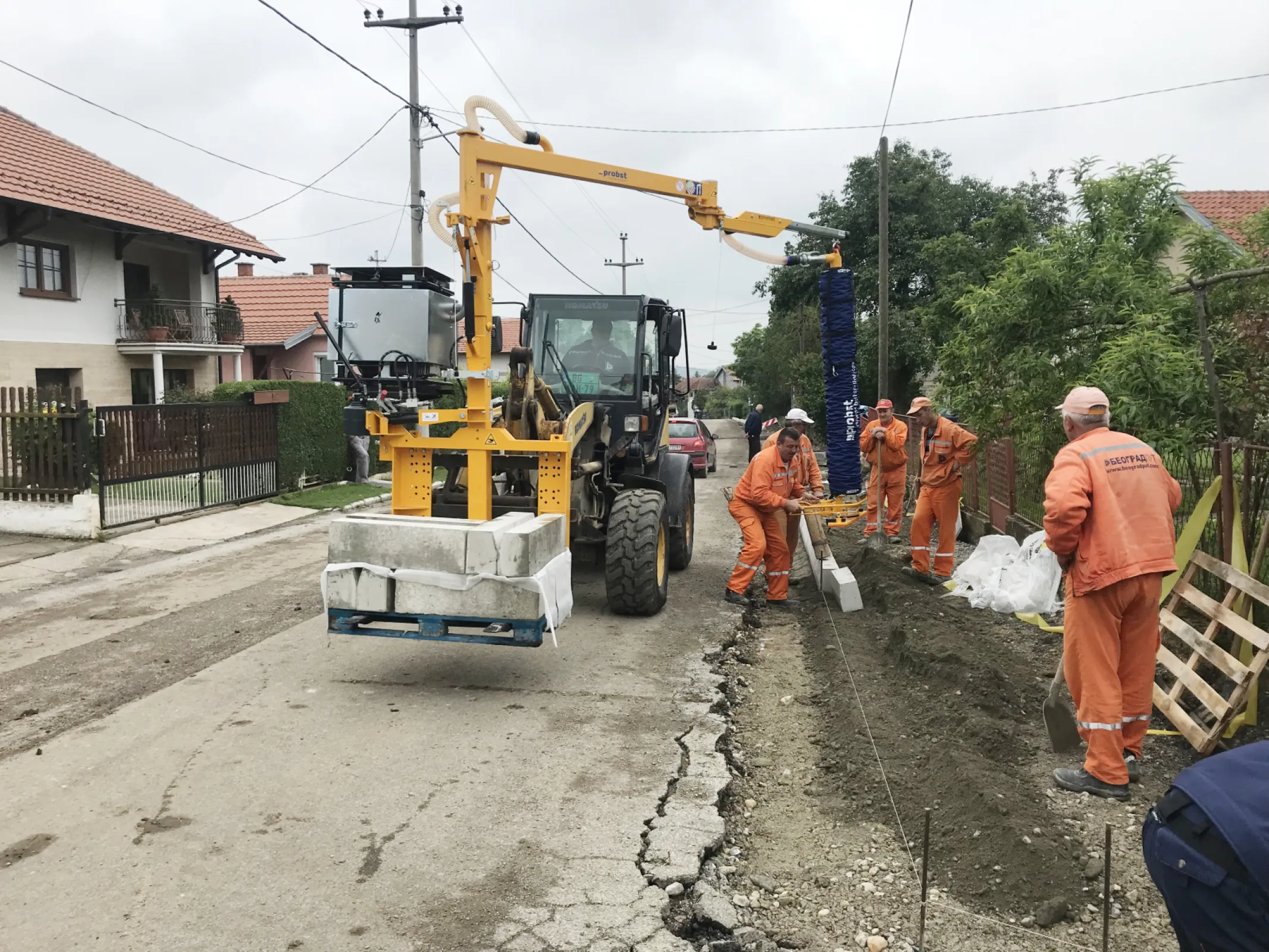 JUMBO-BV-VARIO Vacuum Kerb Stone Installation Machine