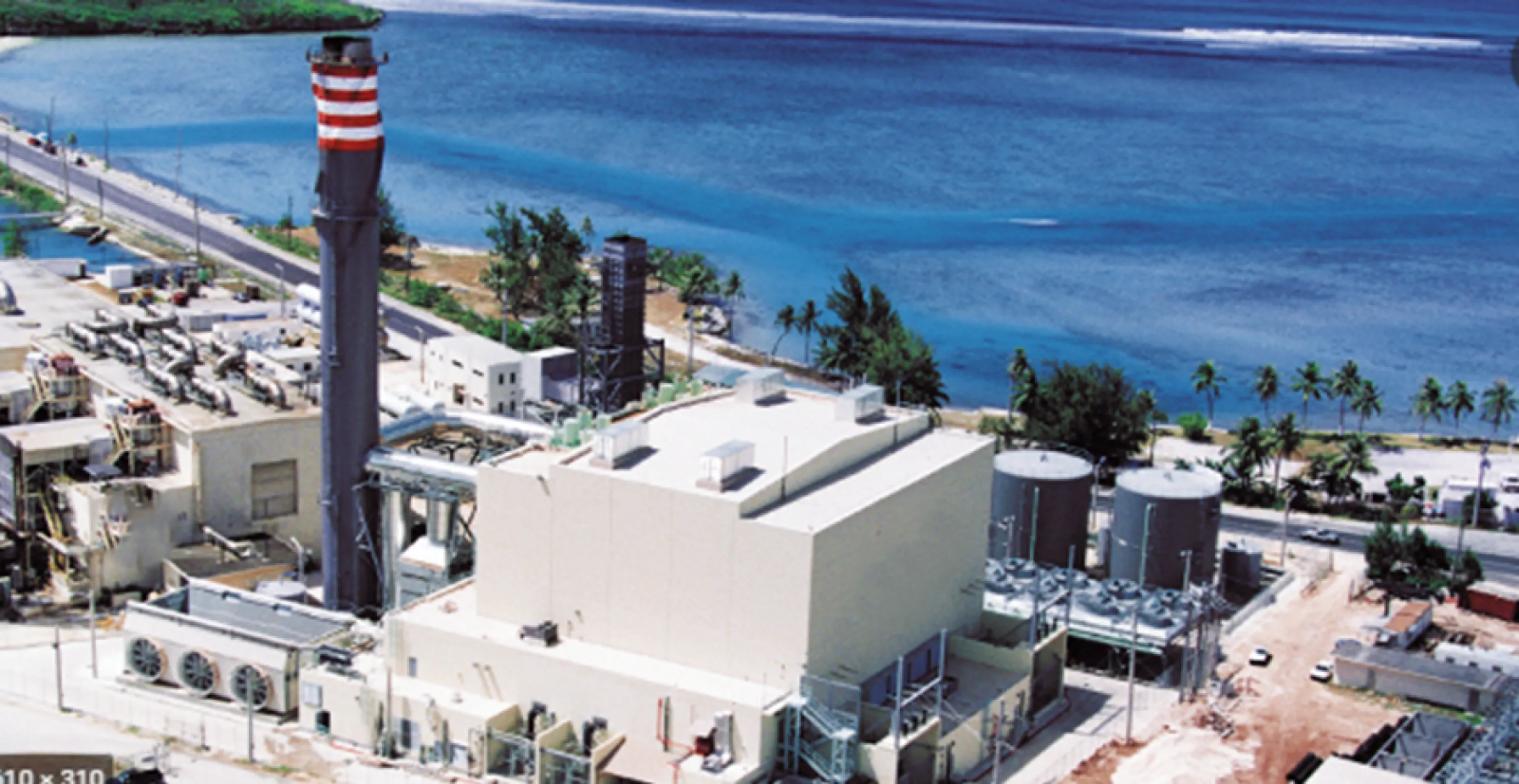 Engine based power station on island