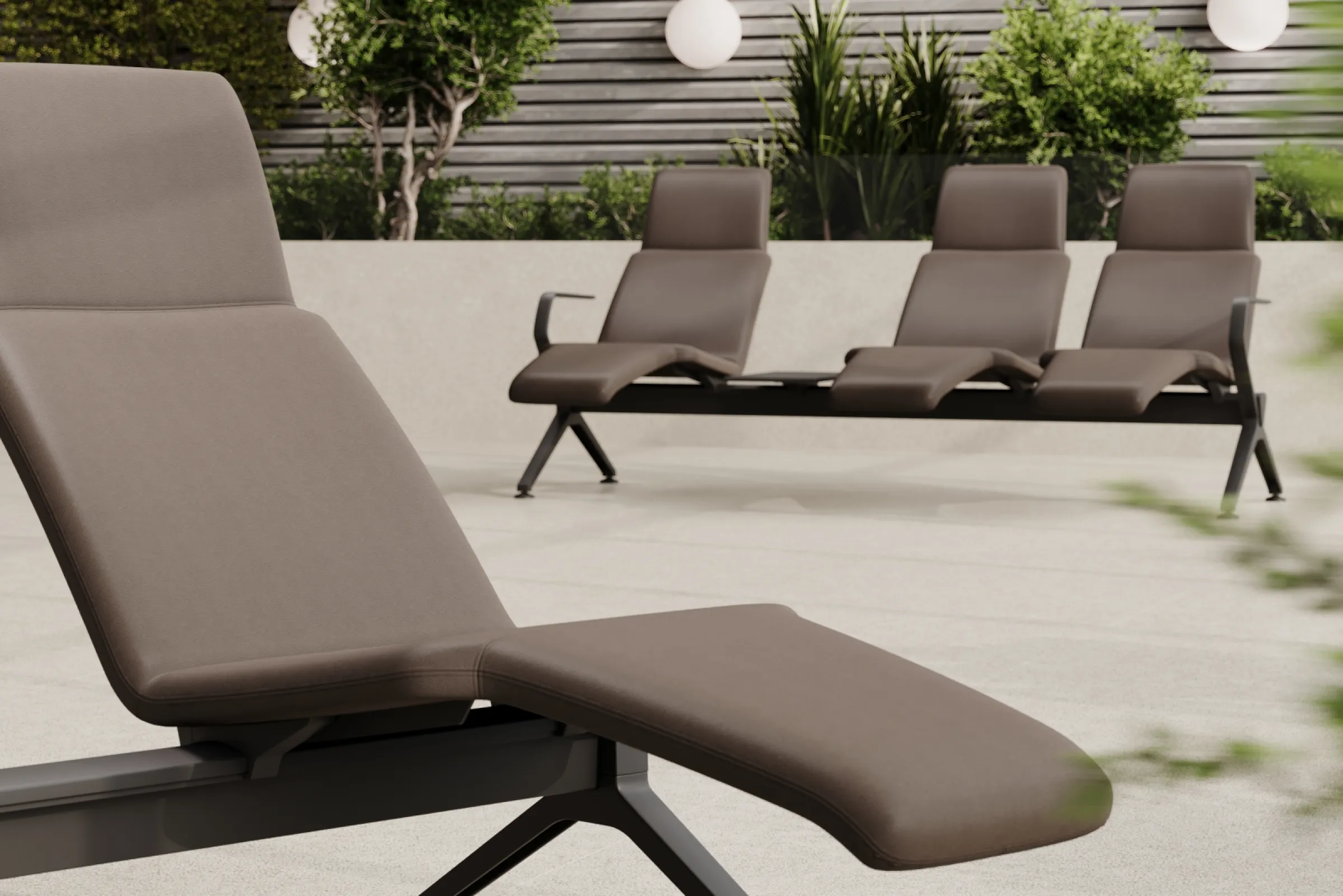 V-Travel Bench Lounger Sleeper by Justus Kolberg, Kusch+Co