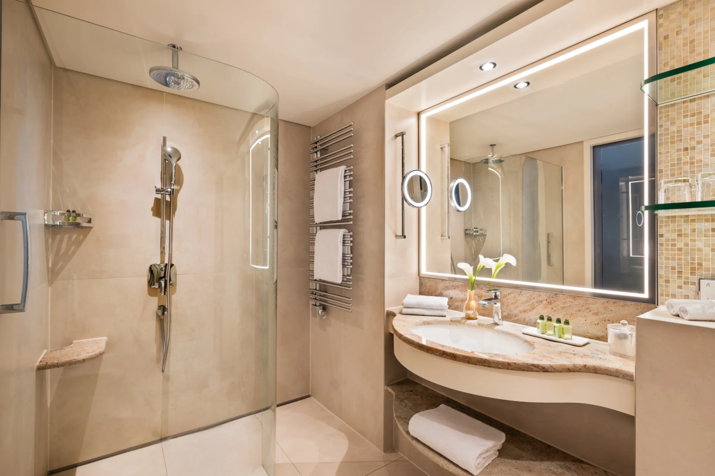 Bathroom - with walk-in showers and bidets