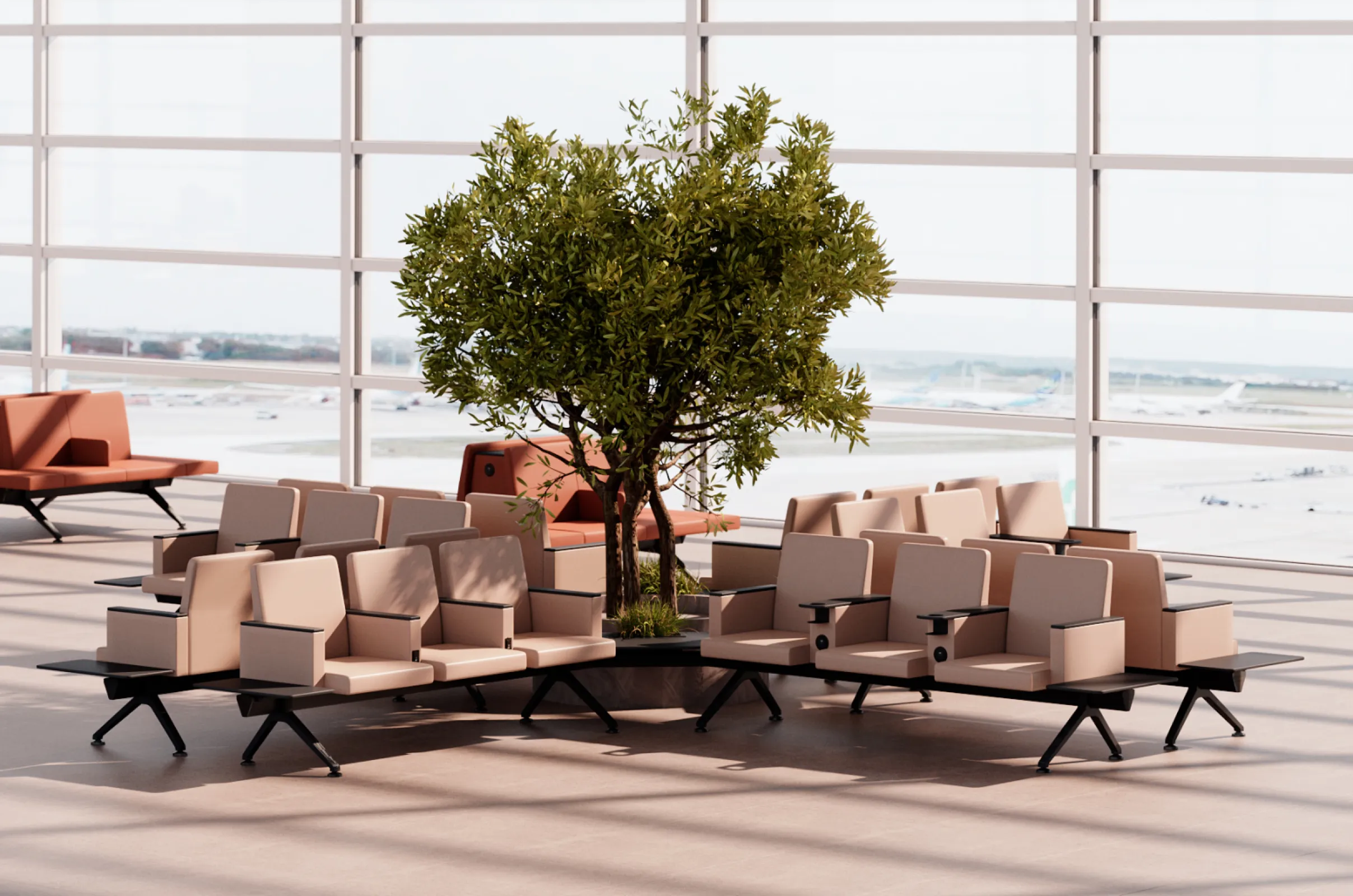 V-Travel Soft Bench by Justus Kolberg, Kusch+Co