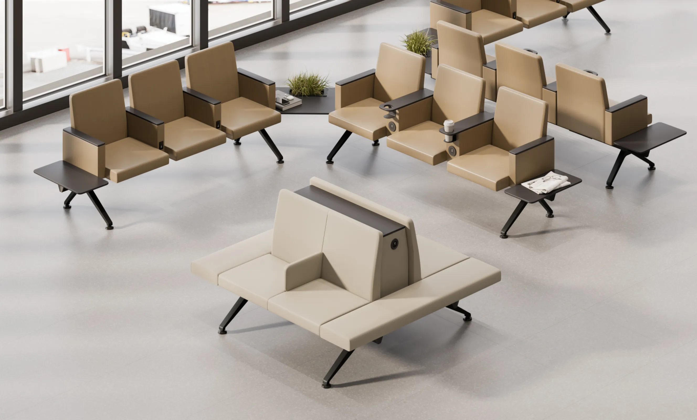 V-Travel Soft Bench by Justus Kolberg, Kusch+Co