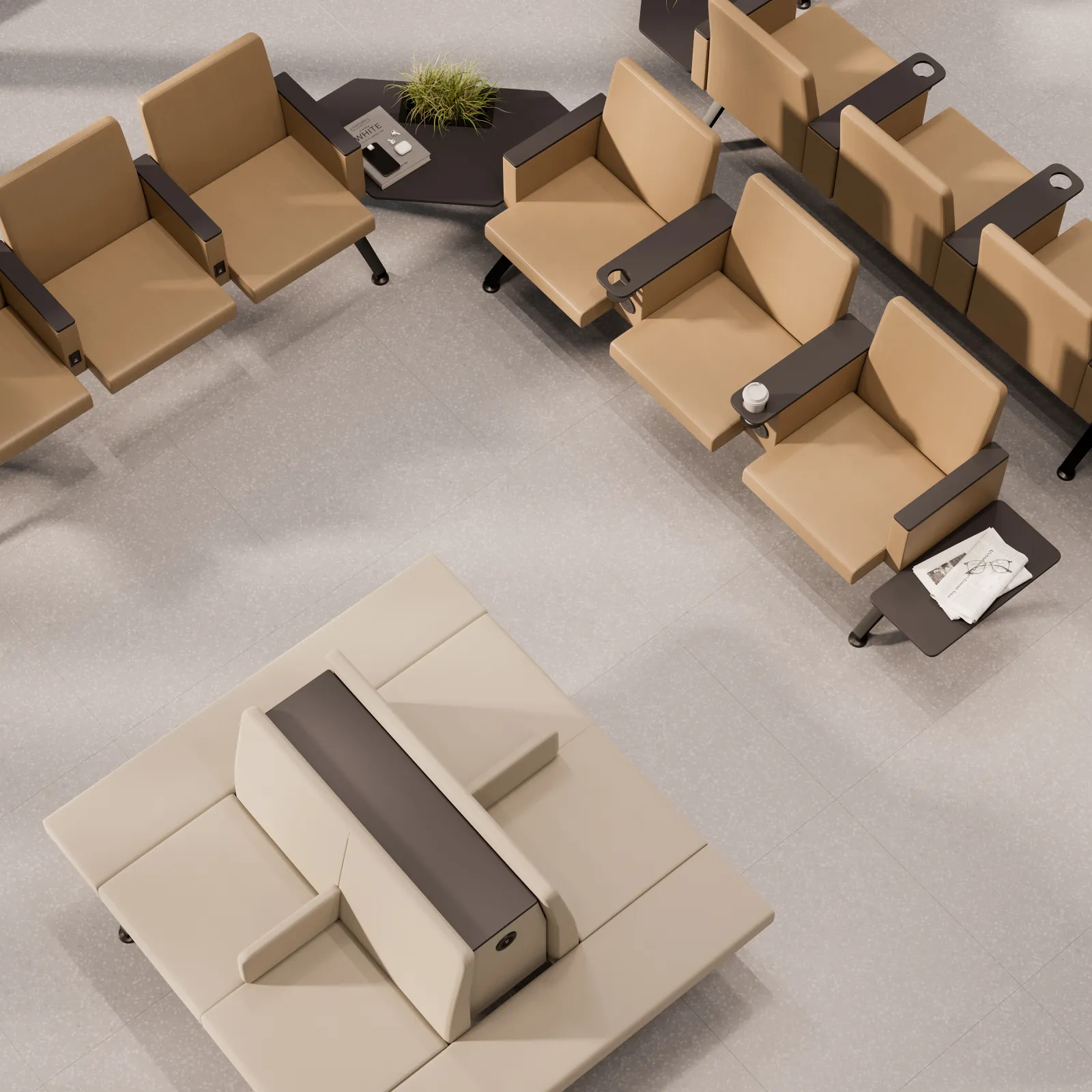 V-Travel Soft Bench by Justus Kolberg, Kusch+Co