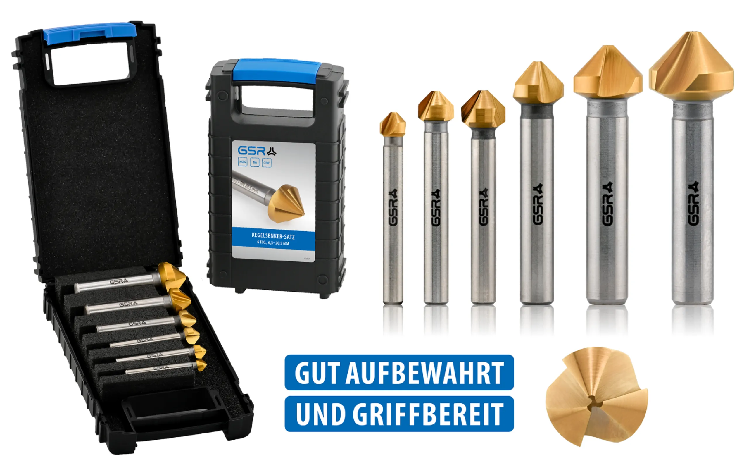 Counter sinks DIN335C HSSG-TiN CBN