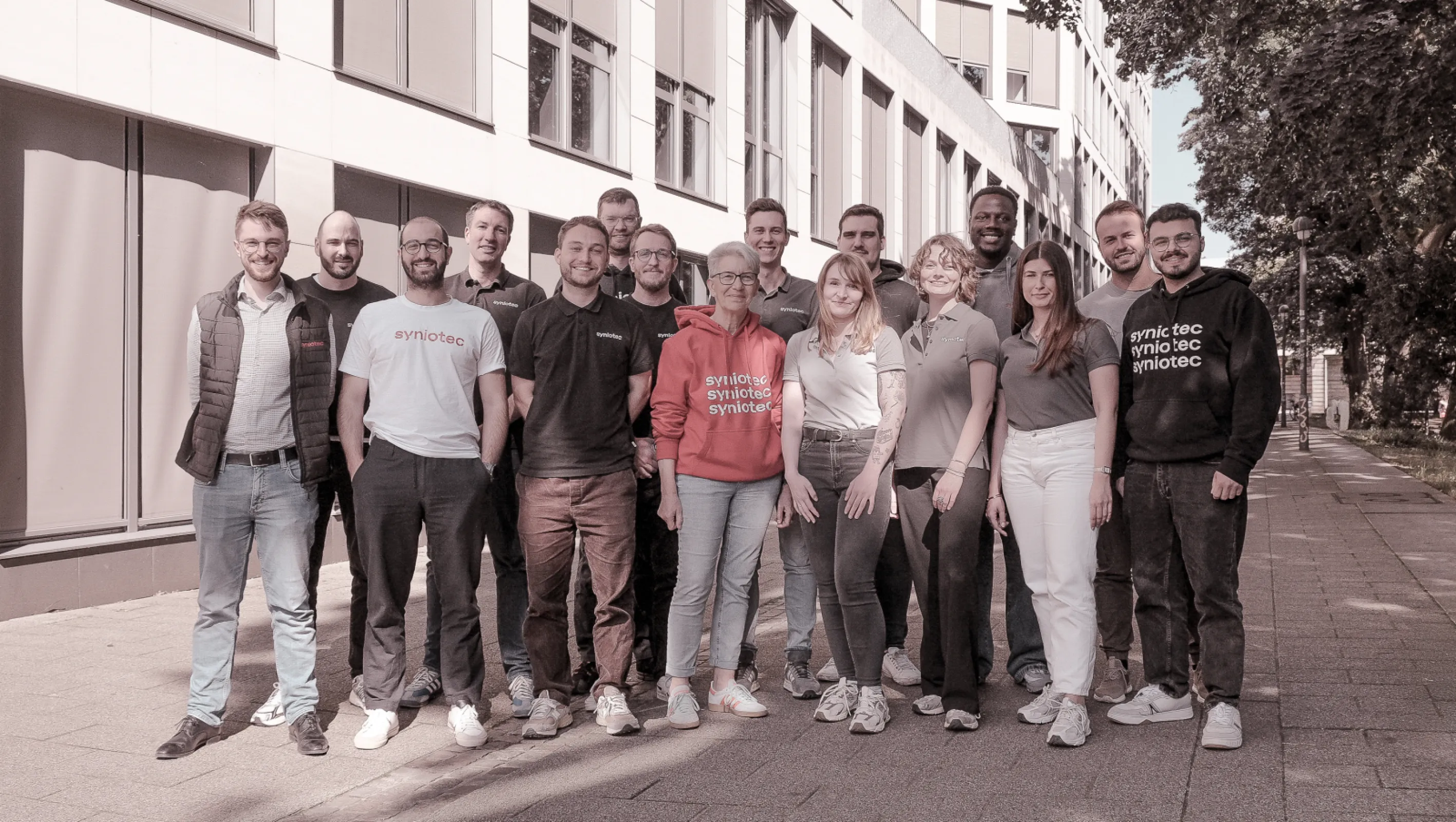 Part of the syniotec team at our Bremen office – working across software, hardware, customer success, and product development.
