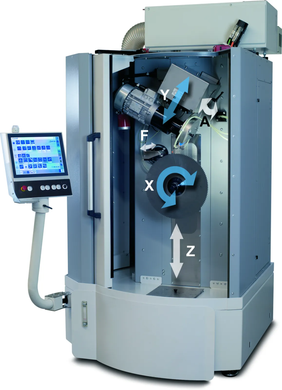 solution K850-T // Sharpening, re-toothing and chamfering of metal-cutting circular saw blades with CBN-abrasive grinding