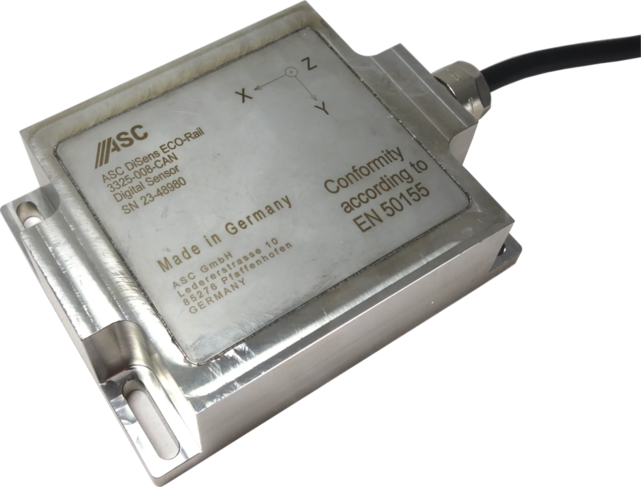 ASC DiSens ECO-RAIL - digital accelerometer meets EN 50155