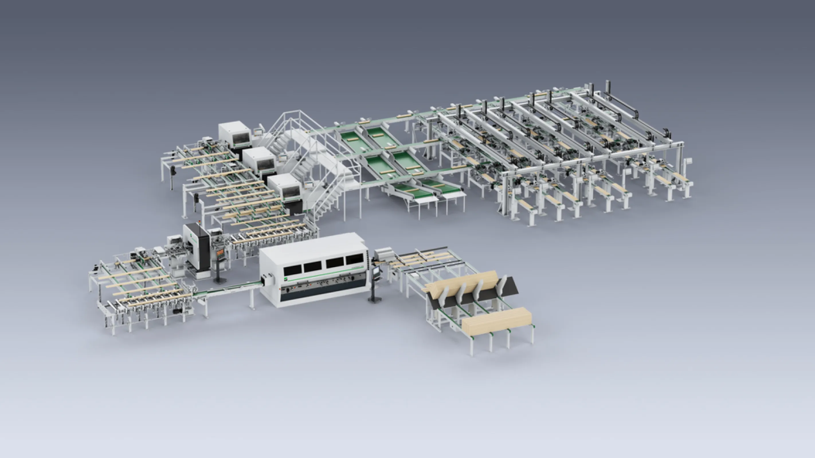 Automated Moulding / Scanning / Cross Cutting Line