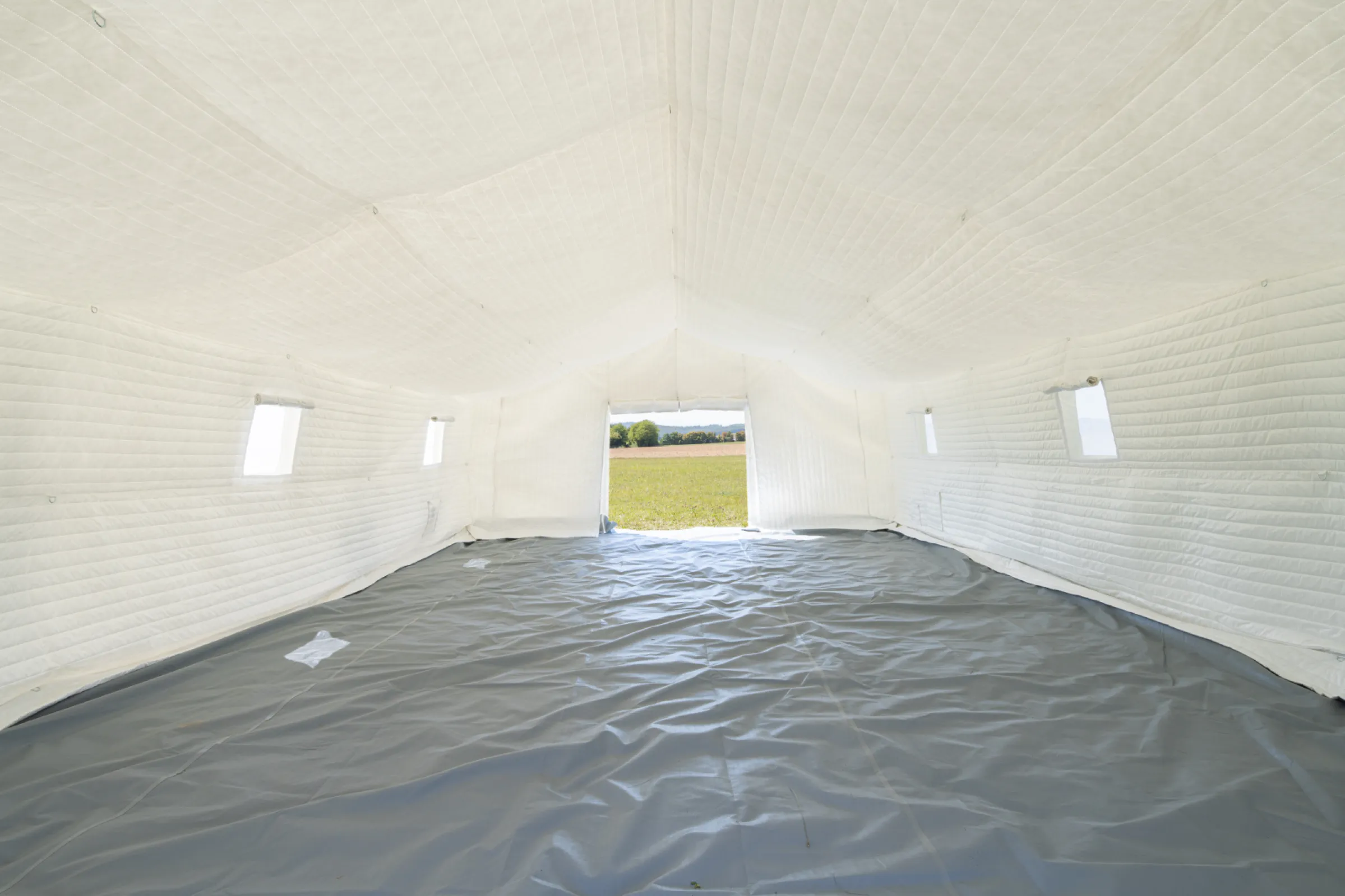 Folding tent — interior view