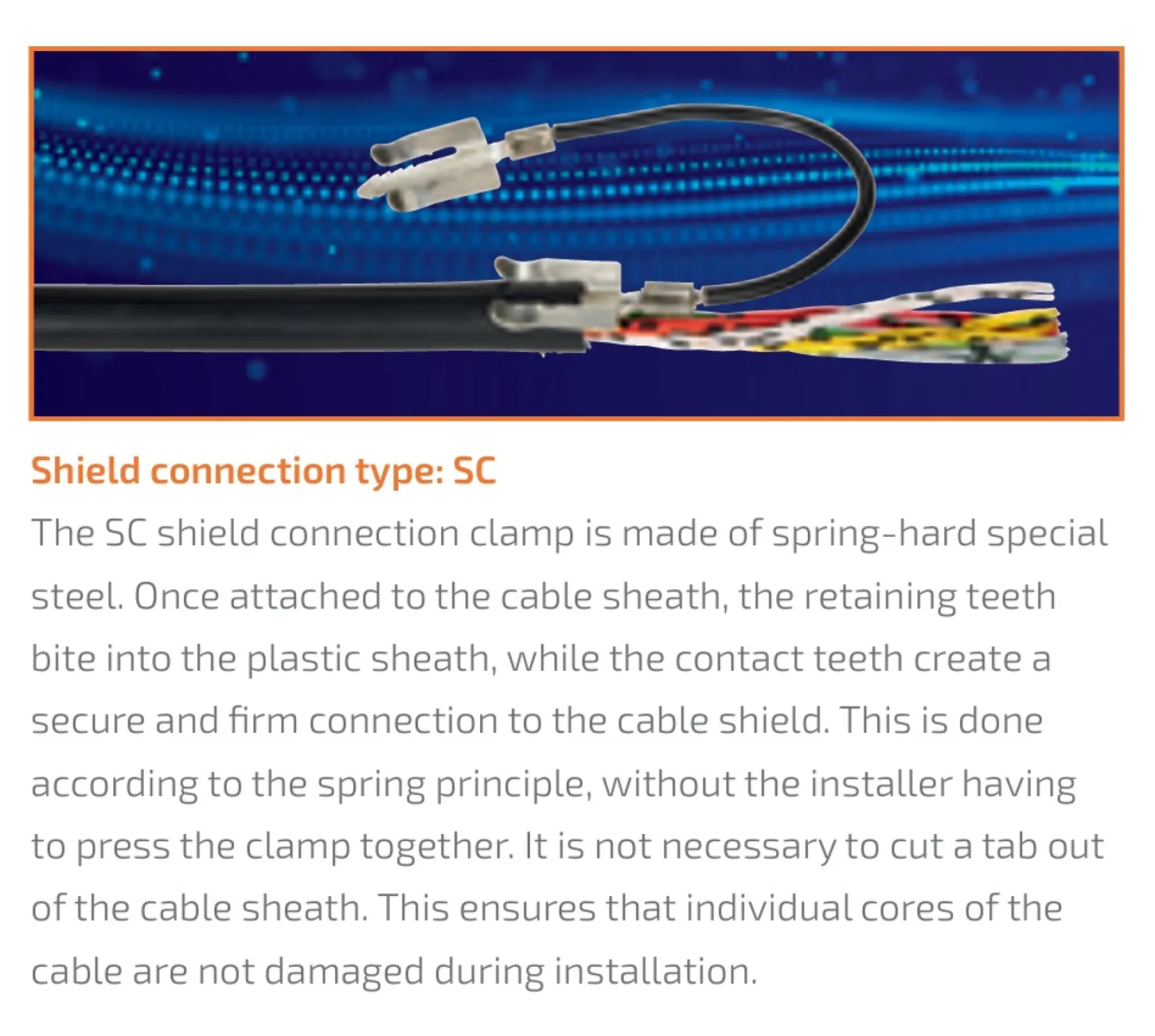 shield connection type: SC