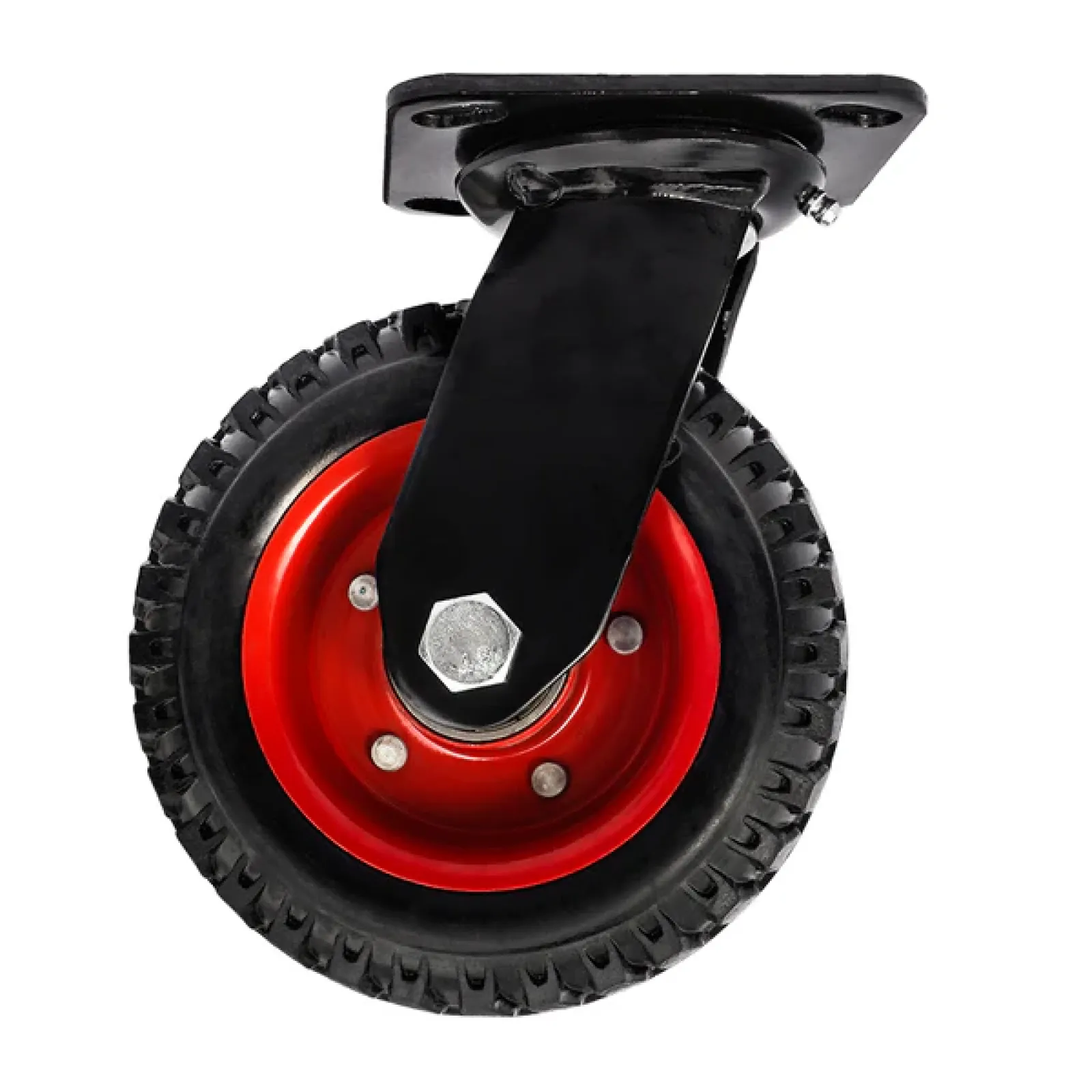 Swivel castor without brake