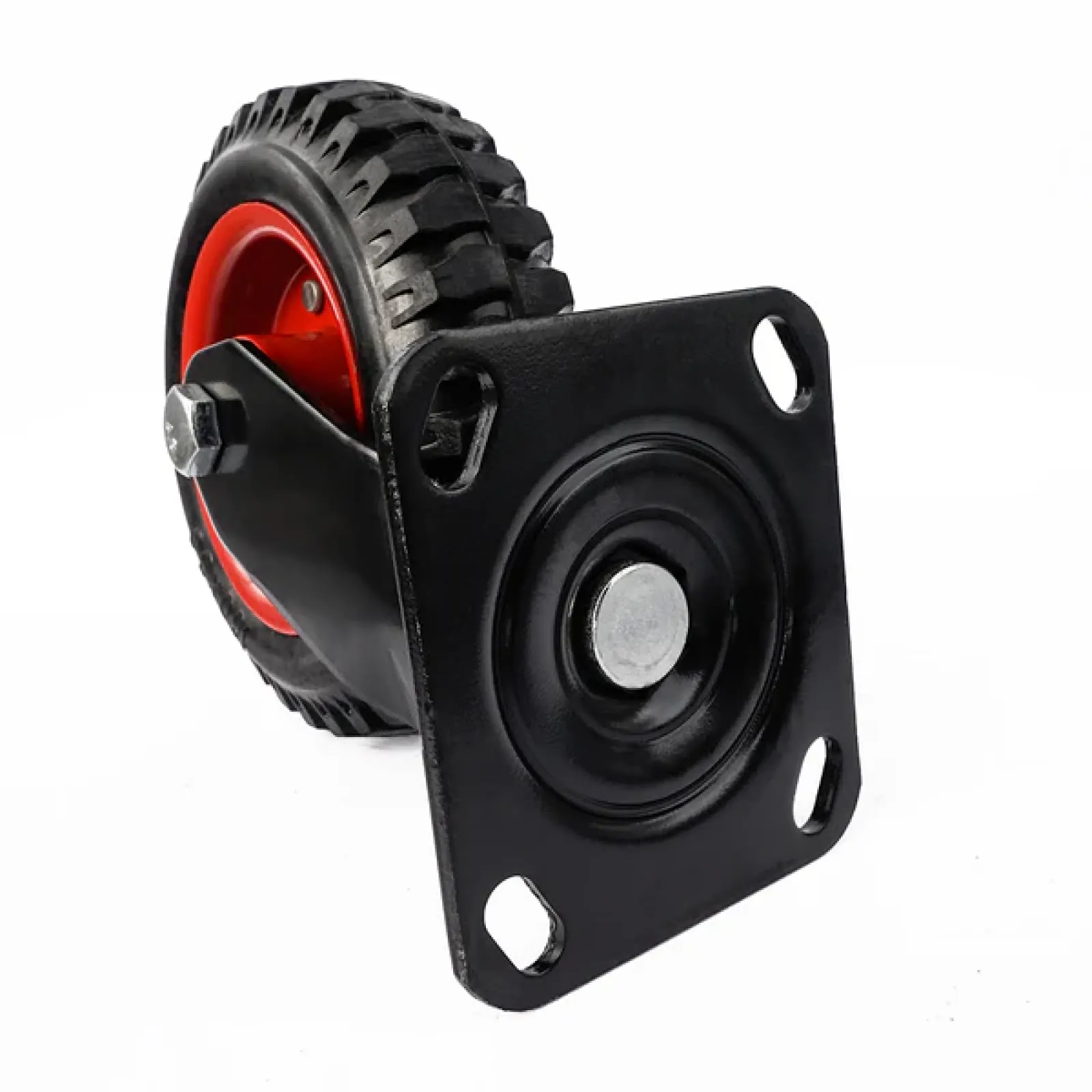 Swivel castor without brake