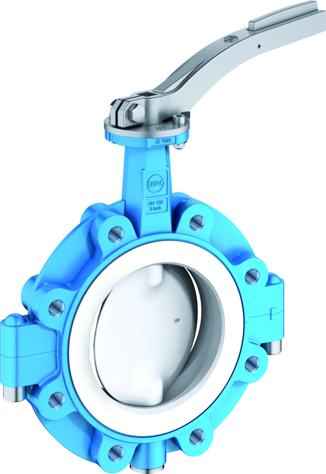 PTFE-LINED VALVES: T214-A Lug-type DN 50 – DN 300