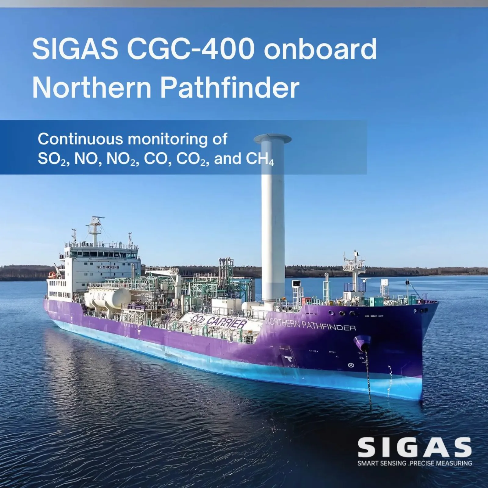 SIGAS Provides Emission Monitoring Solution for the World's First Liquid CO2 Carrier